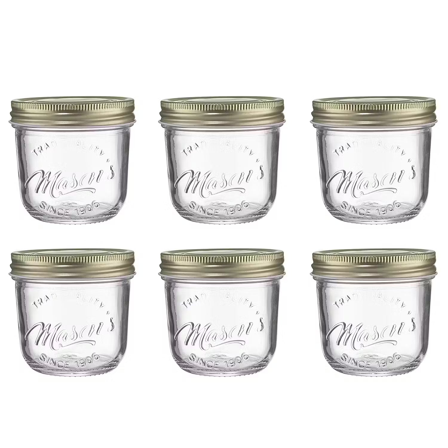 MASON'S Aufbewahrungsglas 6er-Set - Klarglas - Transparent