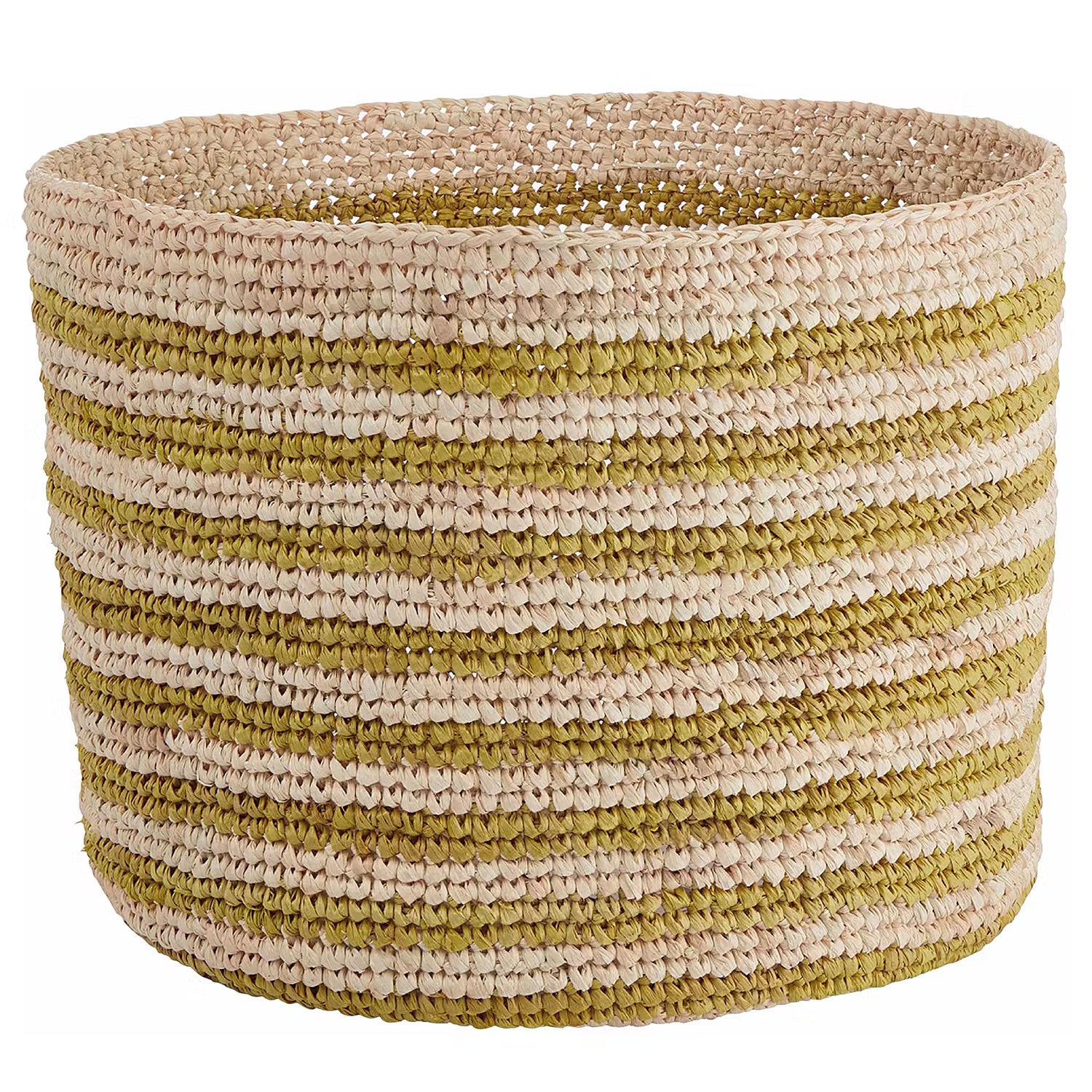 ISALO Korb-Set 4-tlg. - Raffia - Beige / Gelb