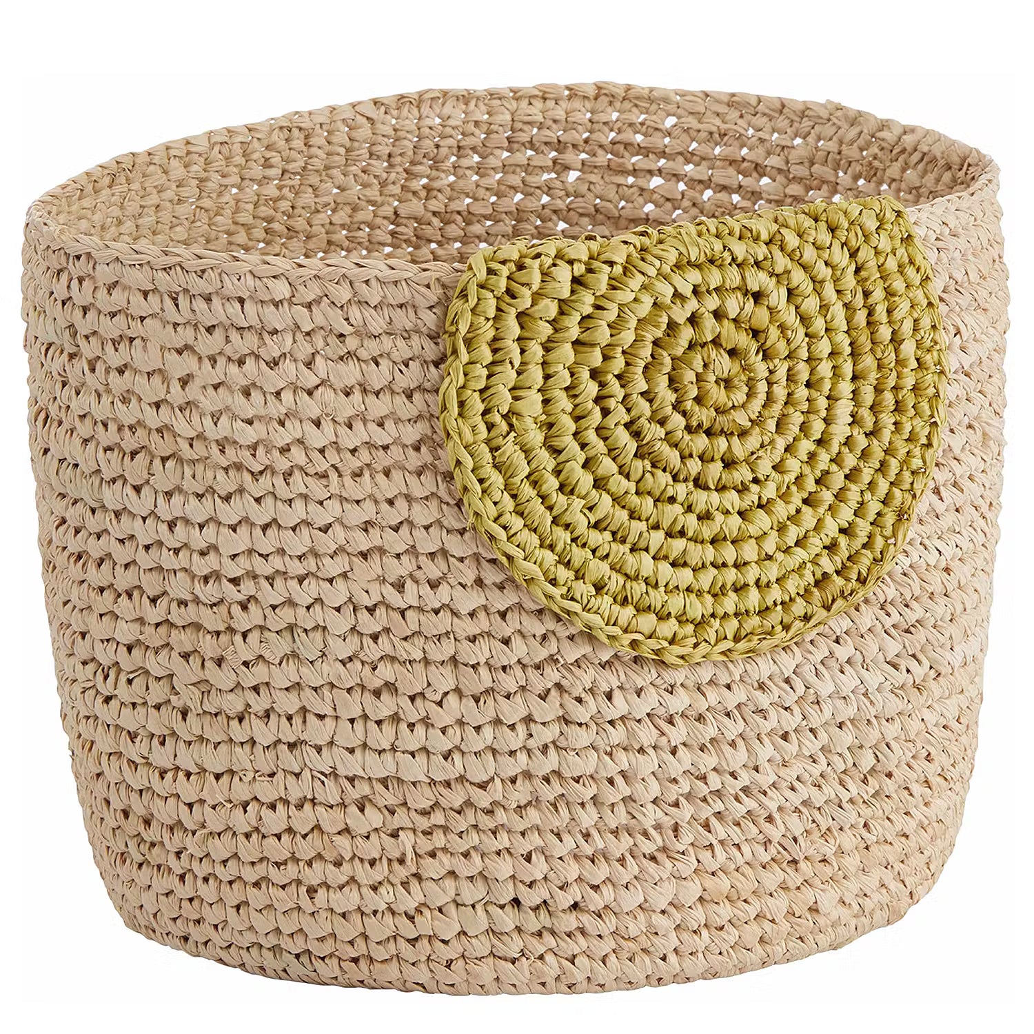 ISALO Korb-Set 4-tlg. - Raffia - Beige / Gelb