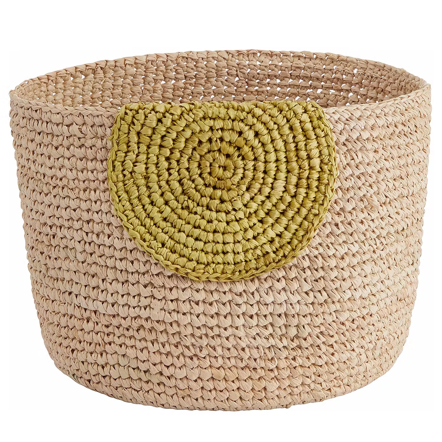 ISALO Korb-Set 4-tlg. - Raffia - Beige / Gelb