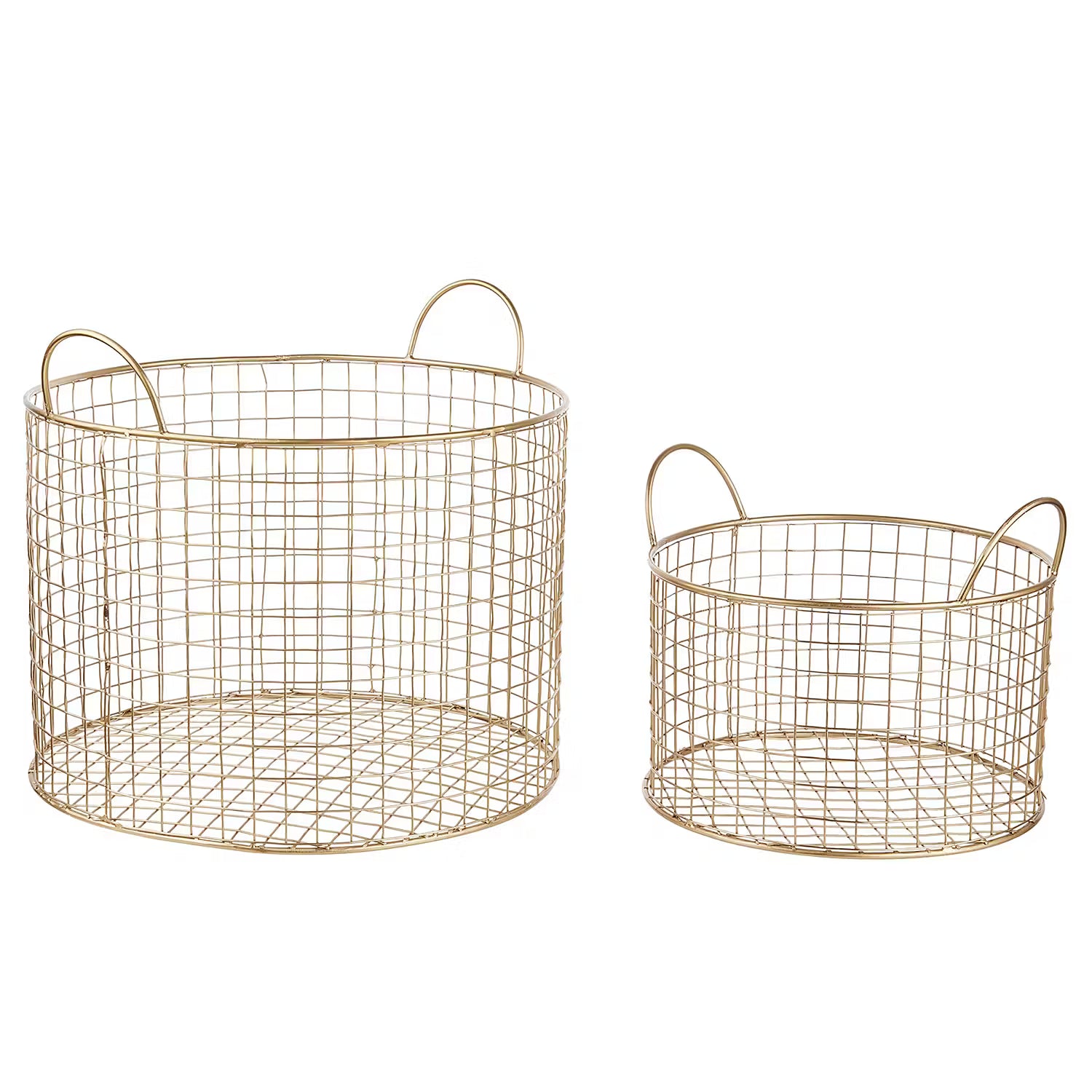 HOOP Korb - Aluminium, poliert - Gold - Höhe: 19 cm