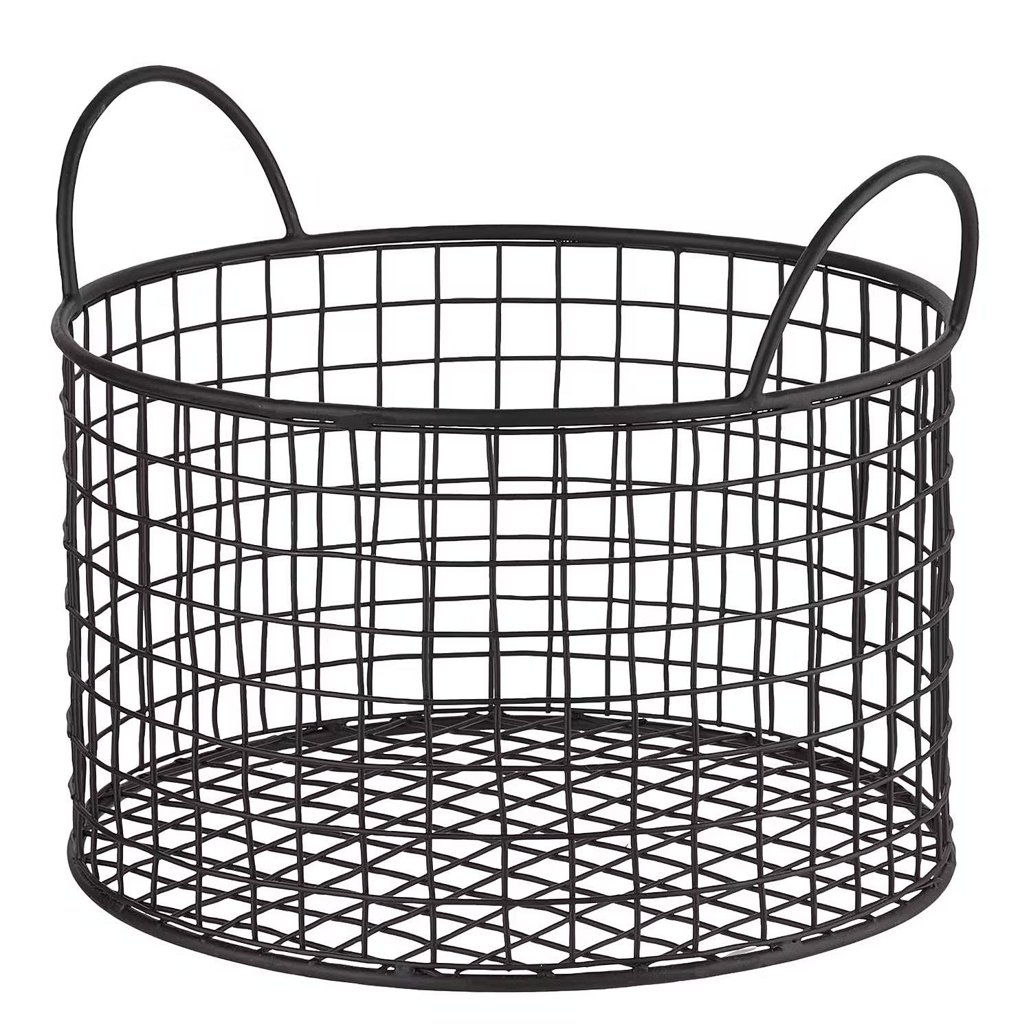 HOOP Korb - Aluminium, poliert - Schwarz - Höhe: 19 cm