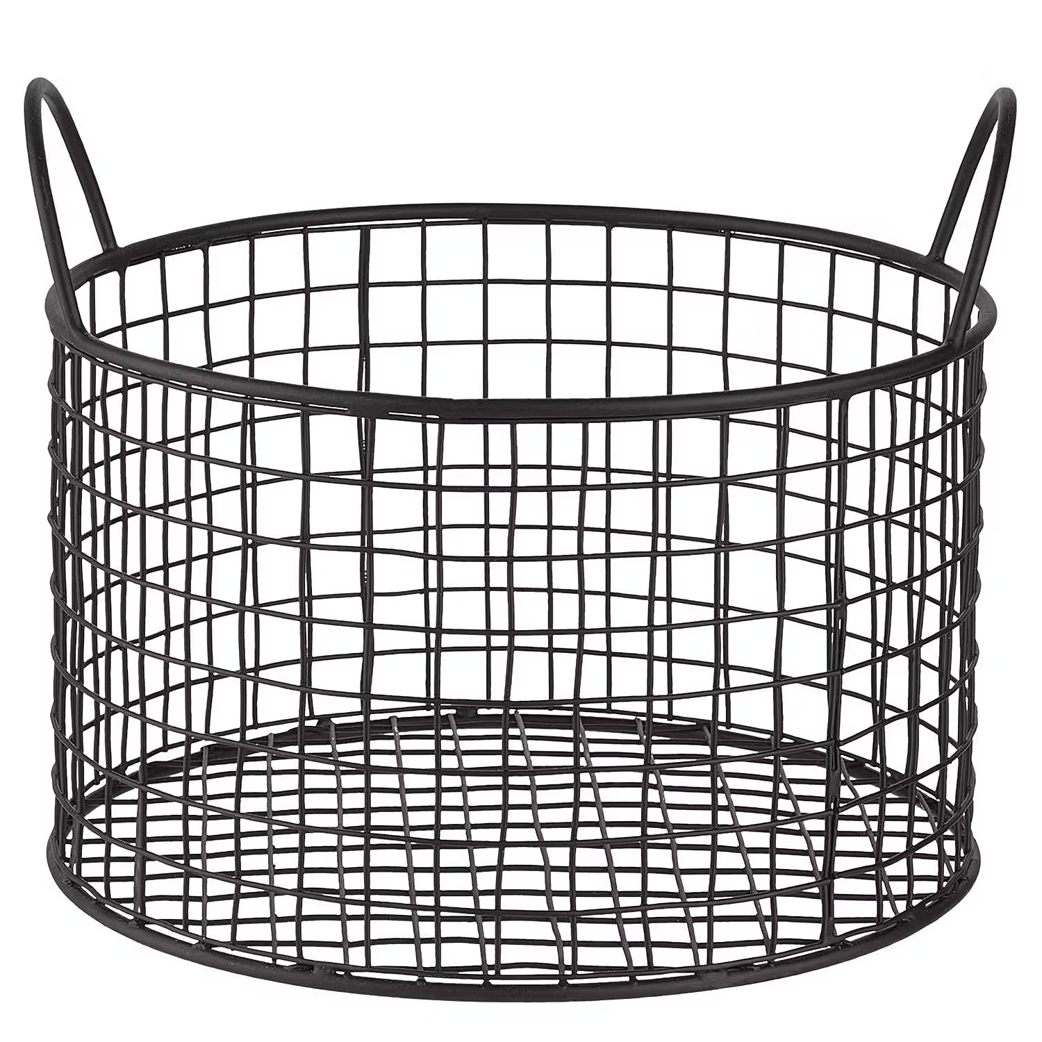 HOOP Korb - Aluminium, poliert - Schwarz - Höhe: 19 cm
