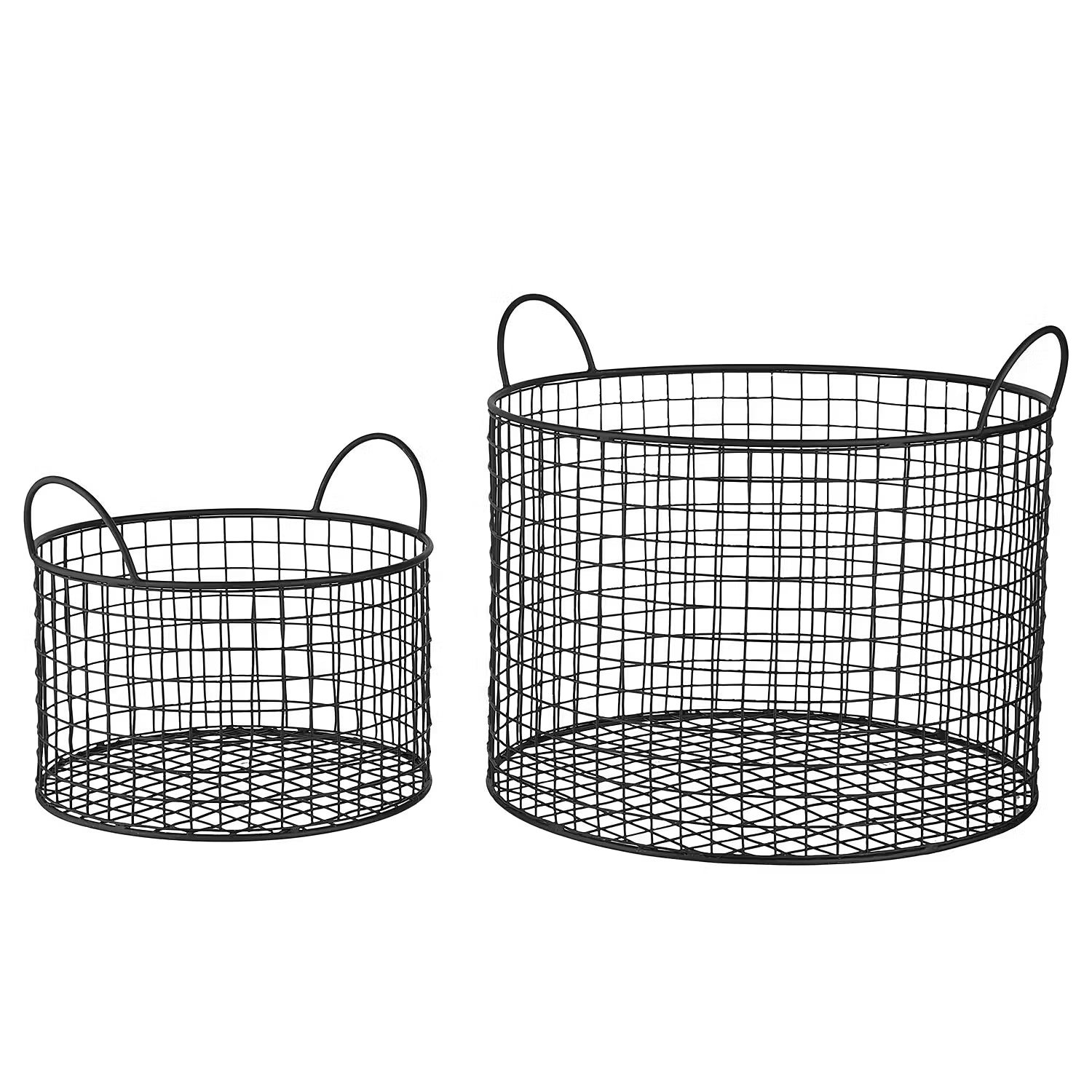 HOOP Korb - Aluminium, poliert - Schwarz - Höhe: 19 cm