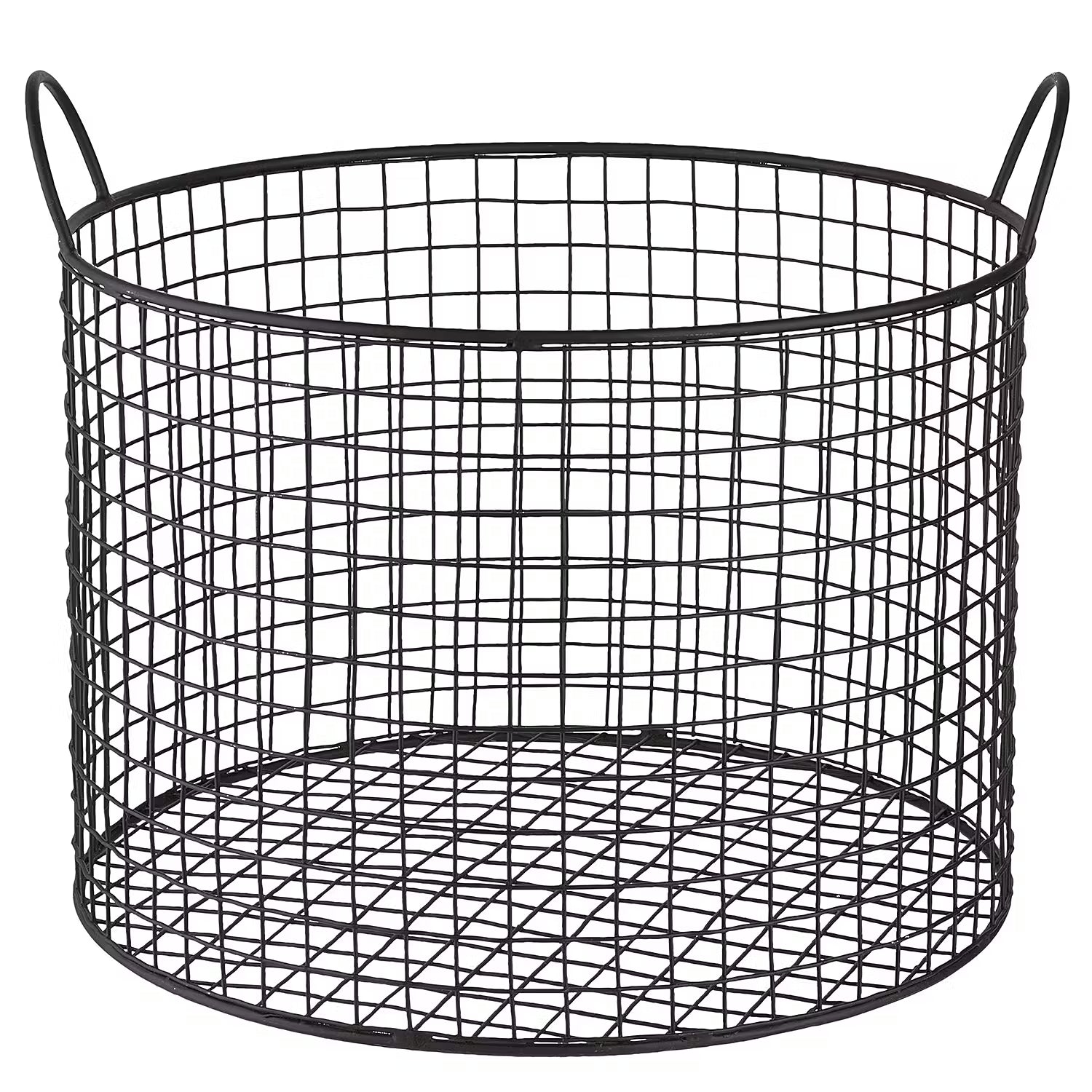 HOOP Korb - Aluminium, poliert - Schwarz - Höhe: 27 cm