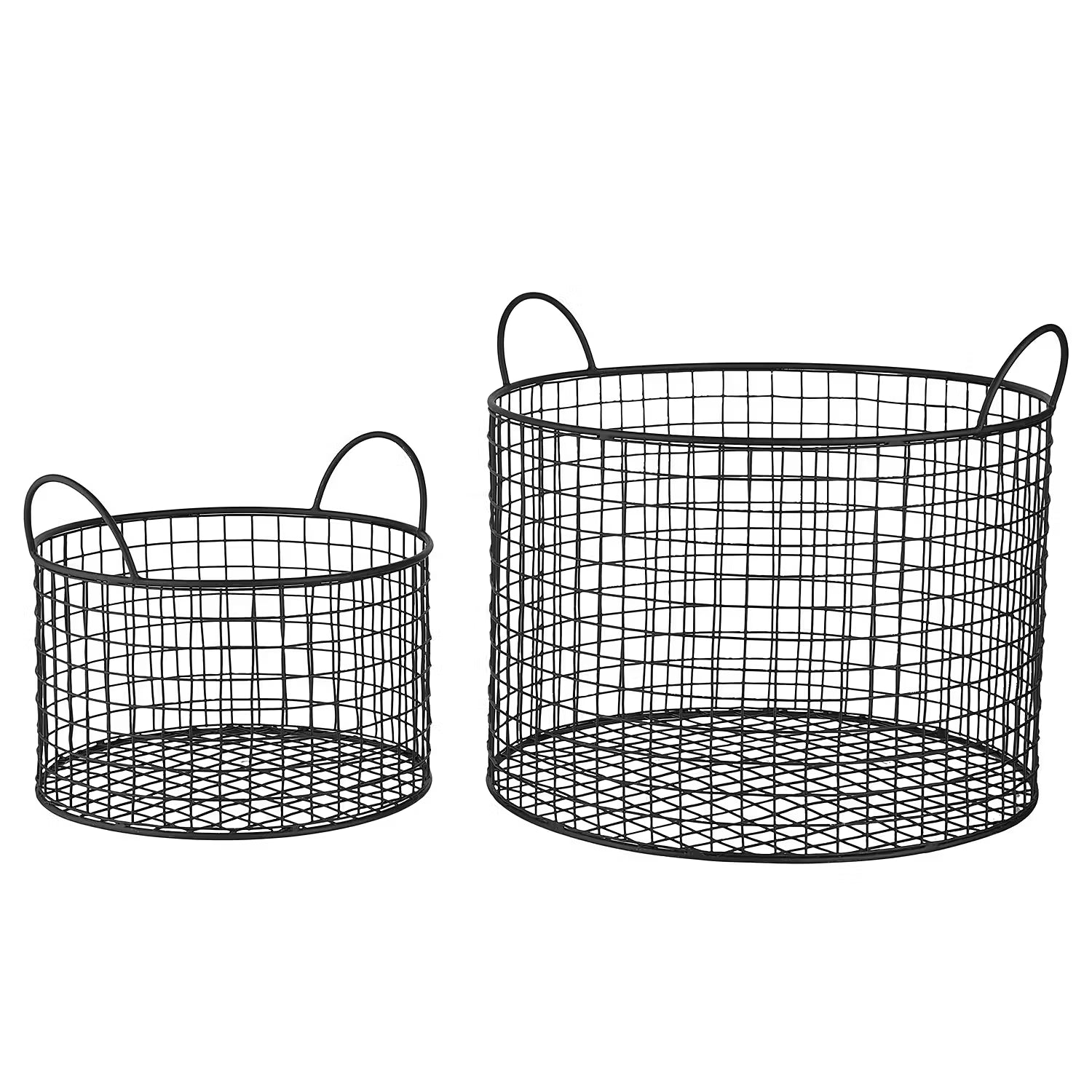 HOOP Korb - Aluminium, poliert - Schwarz - Höhe: 27 cm