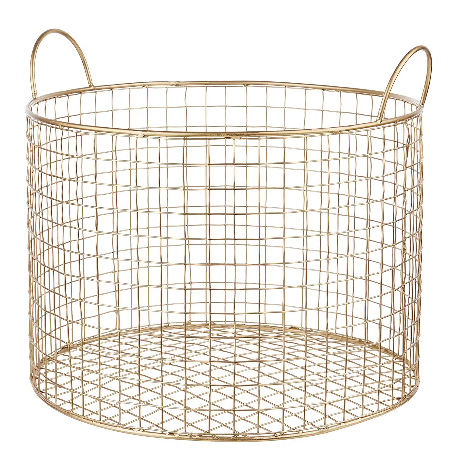 HOOP Korb - Aluminium, poliert - Gold - Höhe: 27 cm