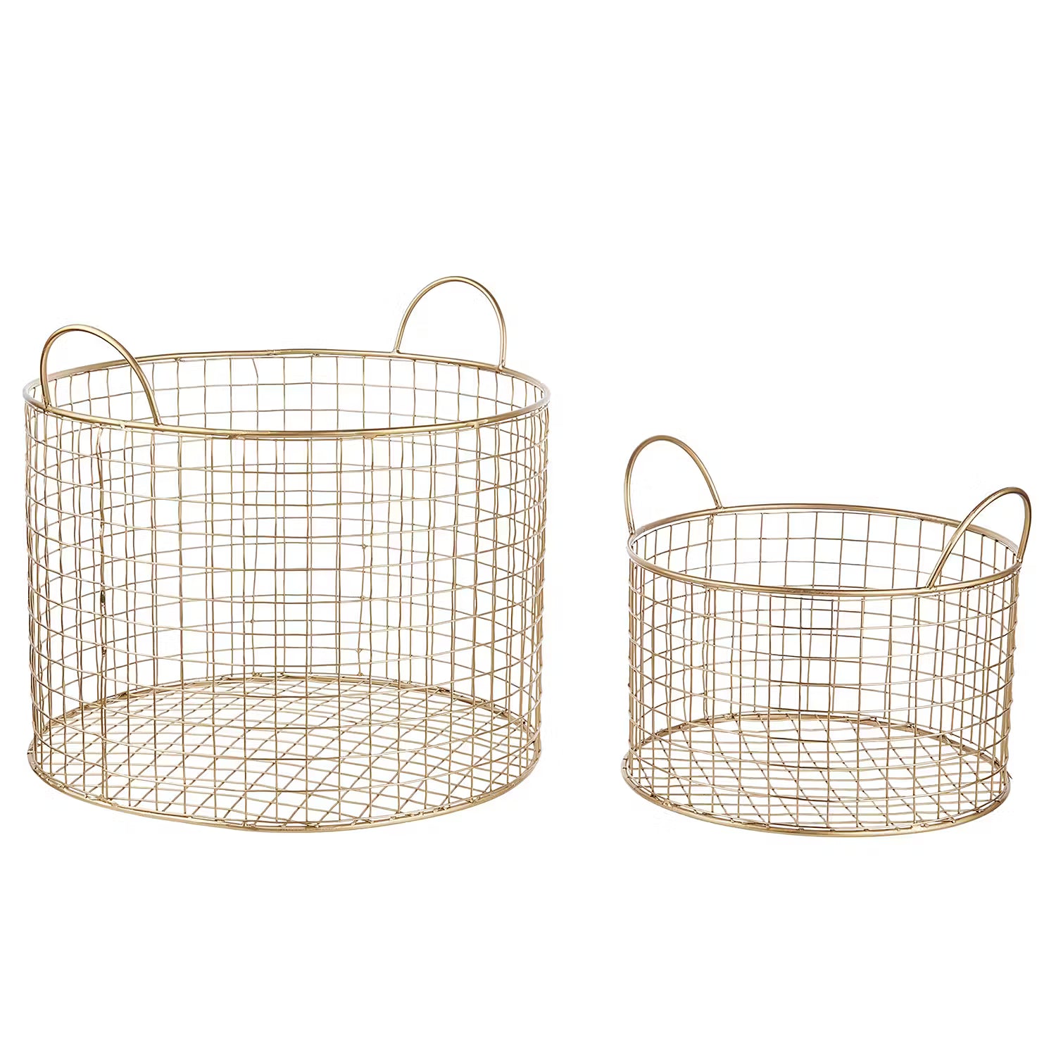 HOOP Korb - Aluminium, poliert - Gold - Höhe: 27 cm