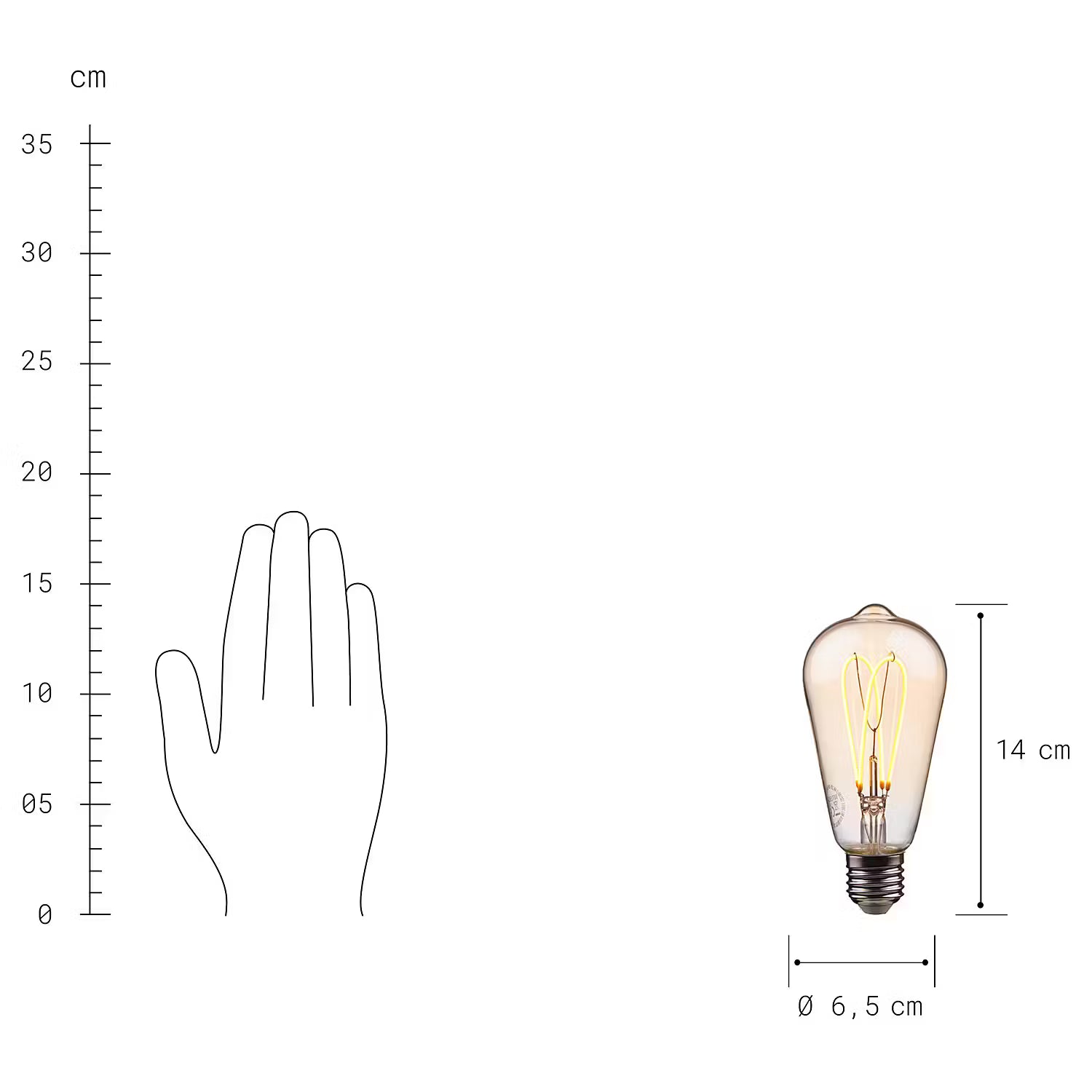 BRIGHT LIGHT LED-Glühlampe - Farbglas - Transparent