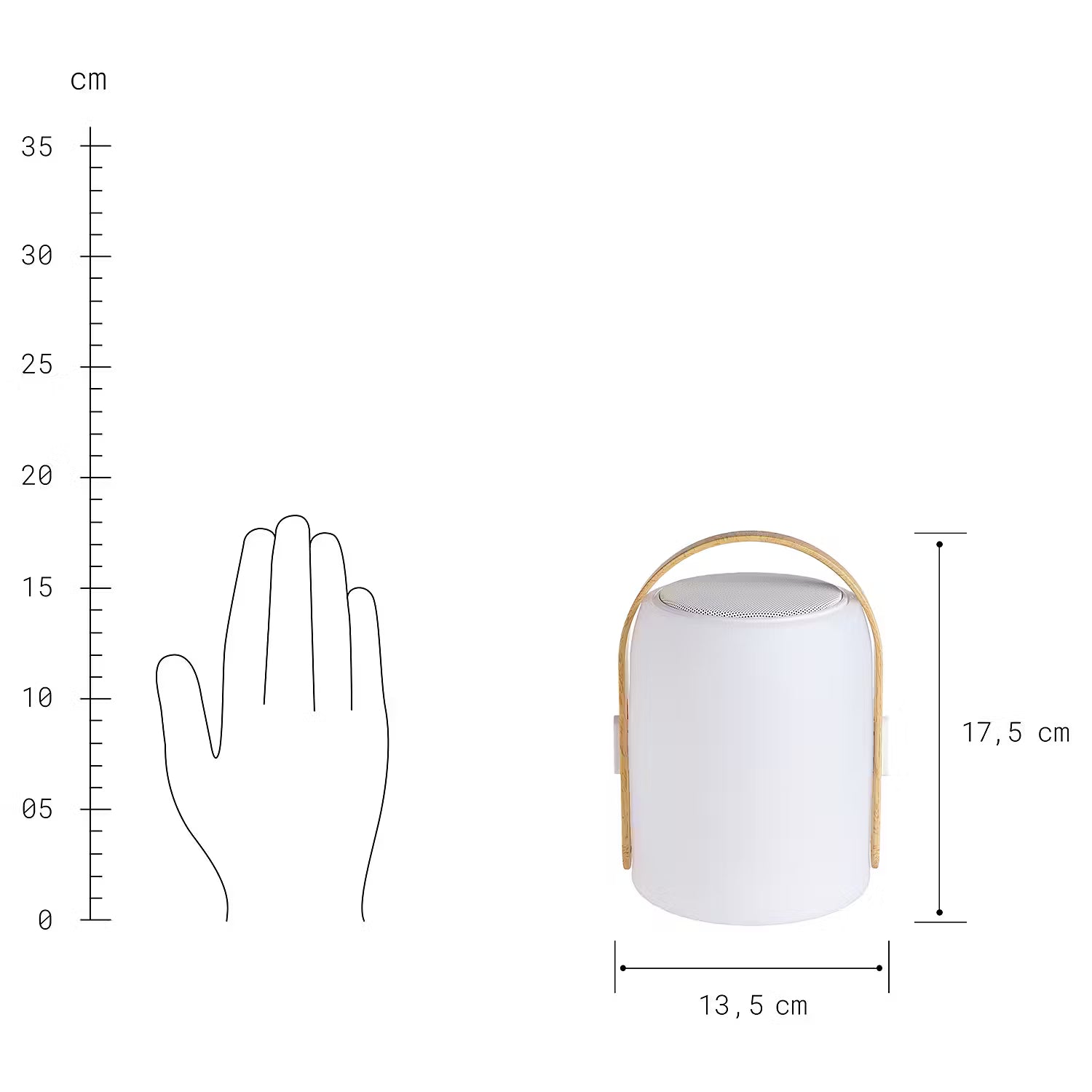 SOUND LOUNGE LED Leuchte - Polyethylen - Weiß / Hellbraun