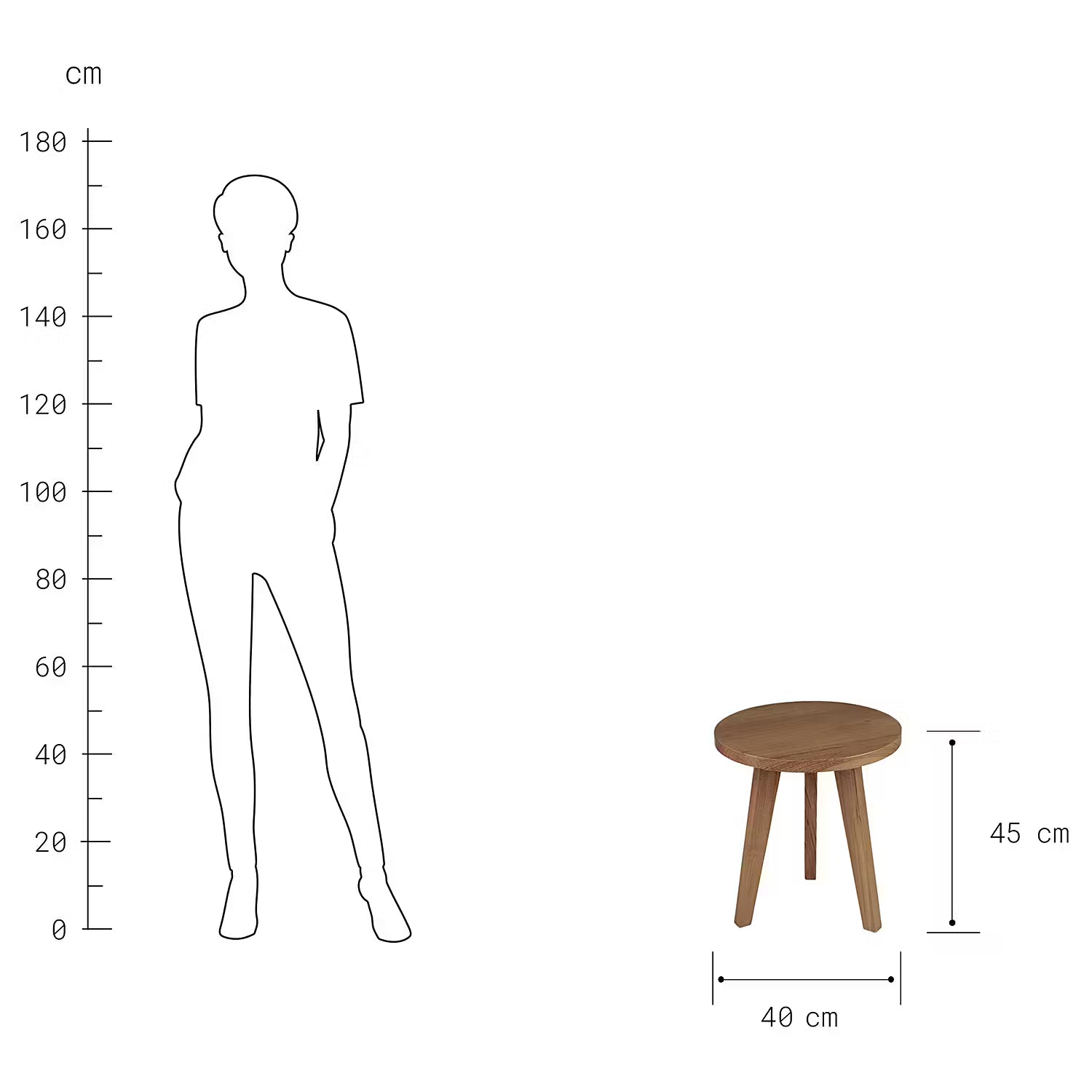 TEAK TIME Couchtisch - Teakholz - Braun