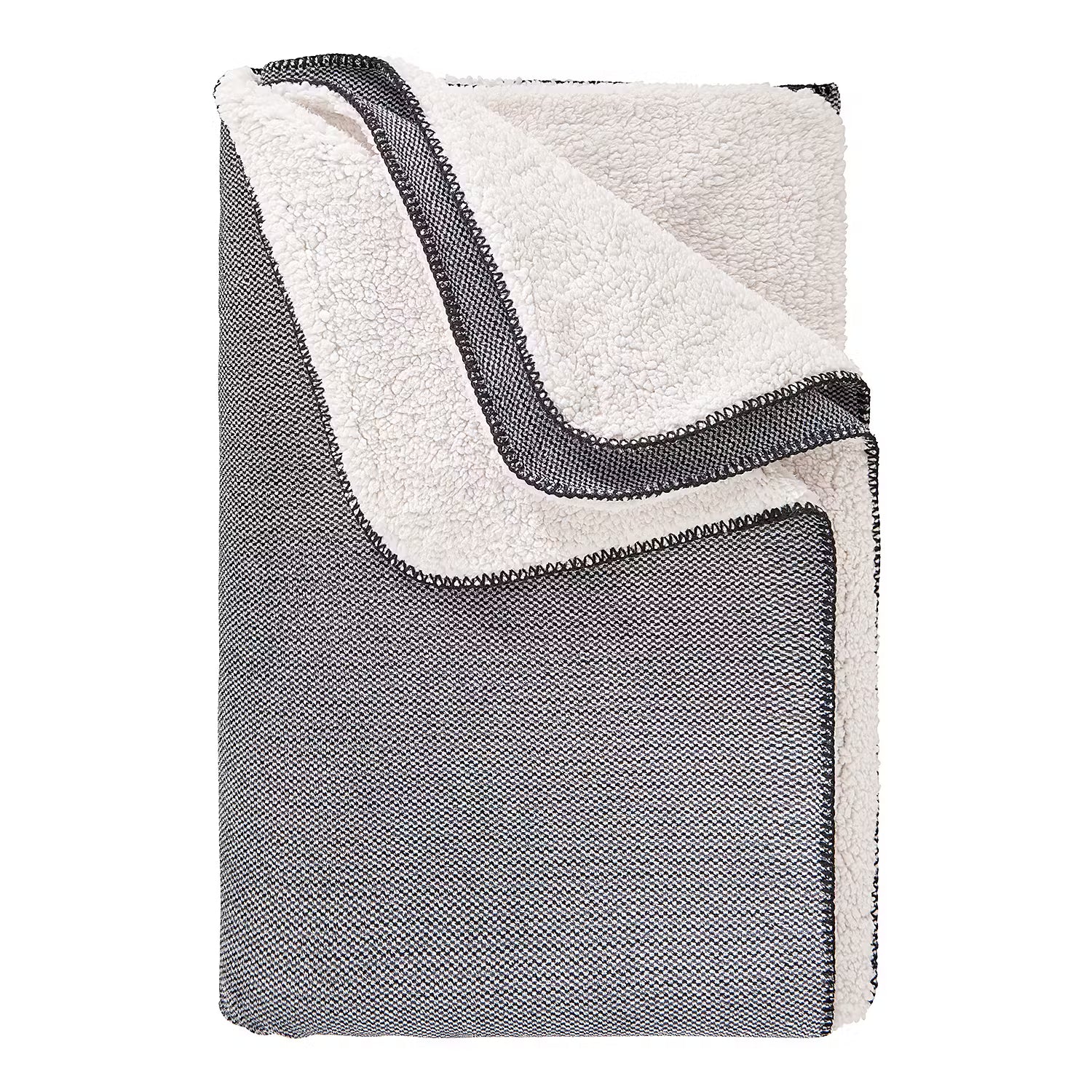 HOME ZONE Decke - Polyester - Schwarz / Weiß