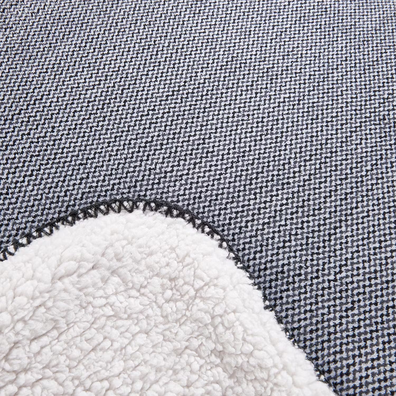 HOME ZONE Decke - Polyester - Schwarz / Weiß