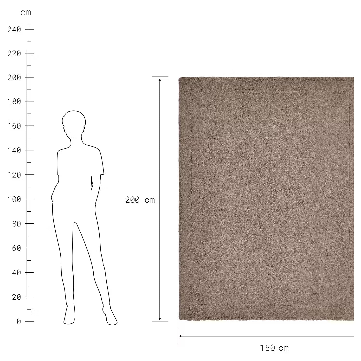 TODDY Decke - Polyester - Braun