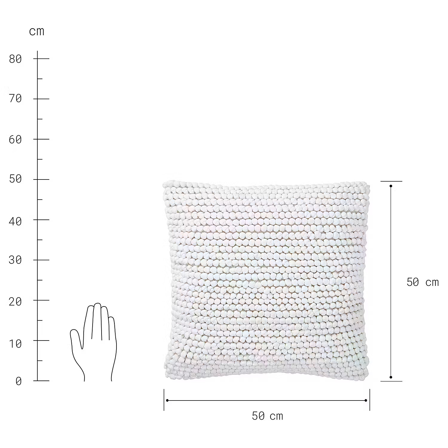 KALEA Kissen - Baumwolle / Polyester / Viskose - Beige