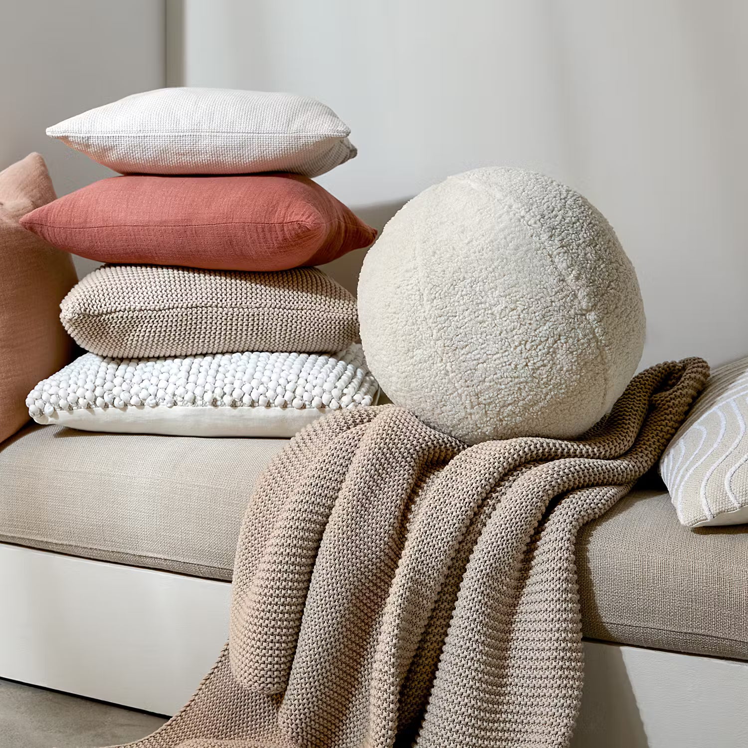 BOB Kissen - Polyester - Beige