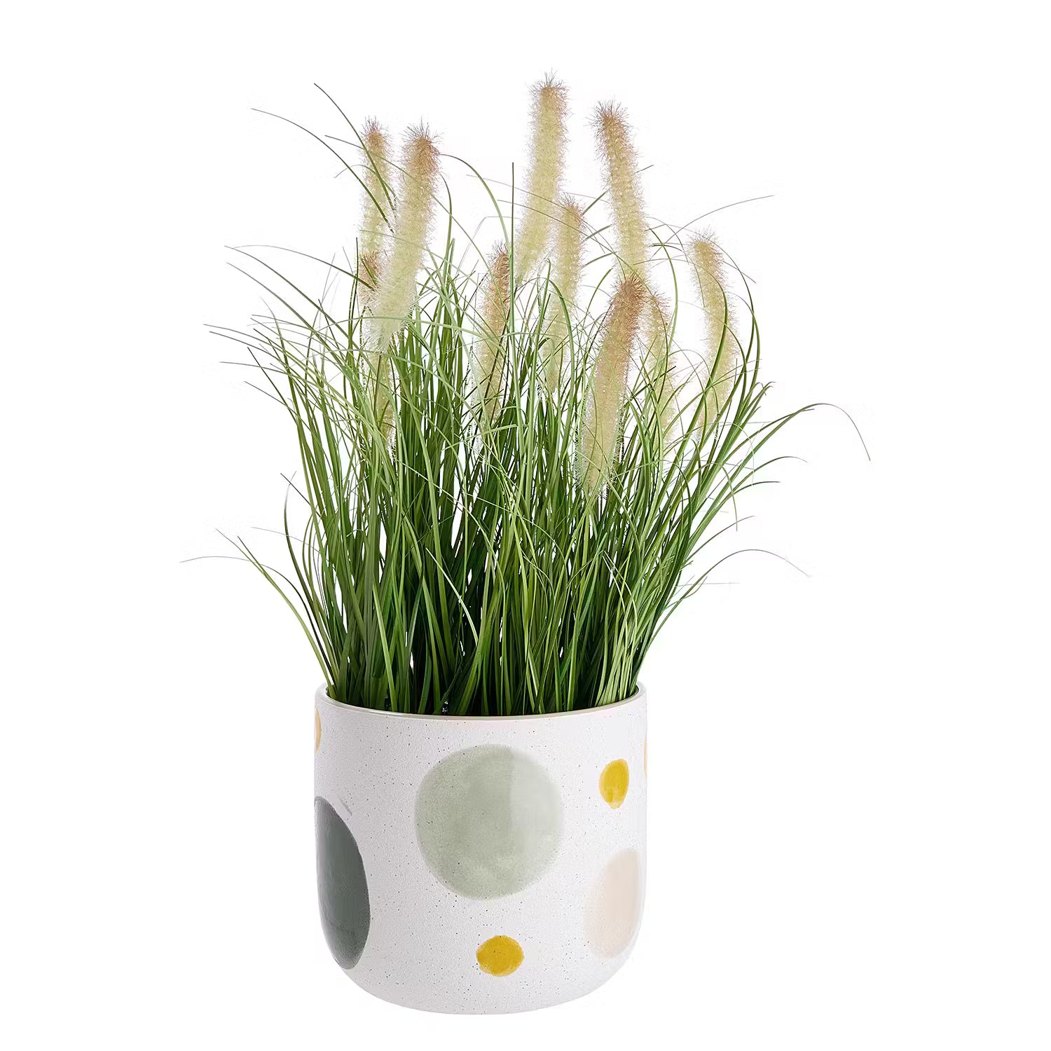 SEVENTIES Blumentopf Kreise - Steingut - Mehrfarbig - Höhe: 15 cm