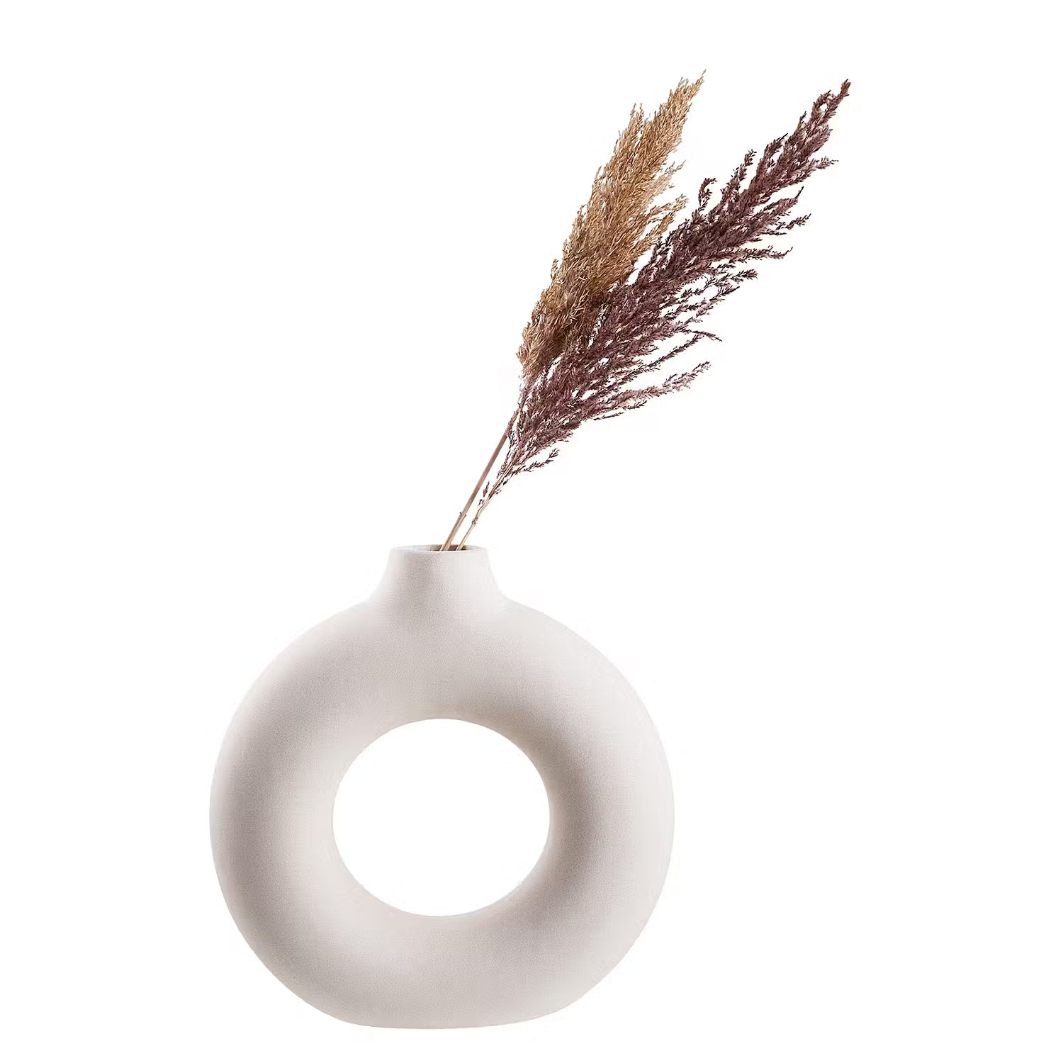 LOOP Vase - Steingut - Beige