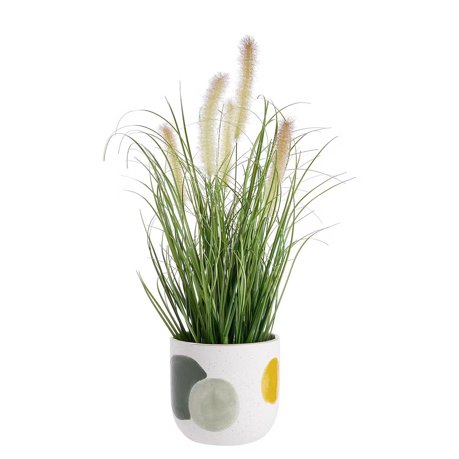 SEVENTIES Blumentopf Kreise - Steingut - Mehrfarbig - Höhe: 11 cm