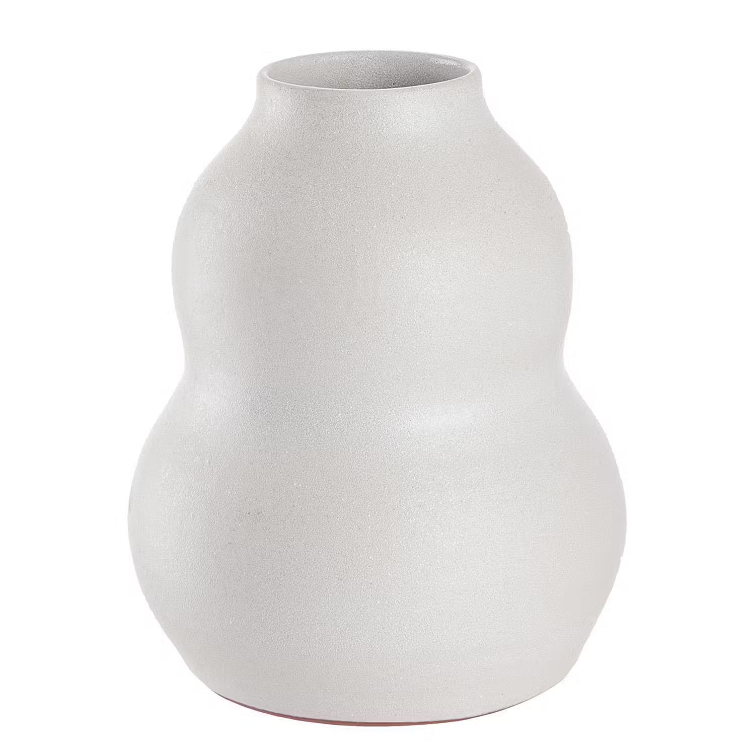 AYAKA Vase - Terracotta - Weiß - Höhe: 20 cm
