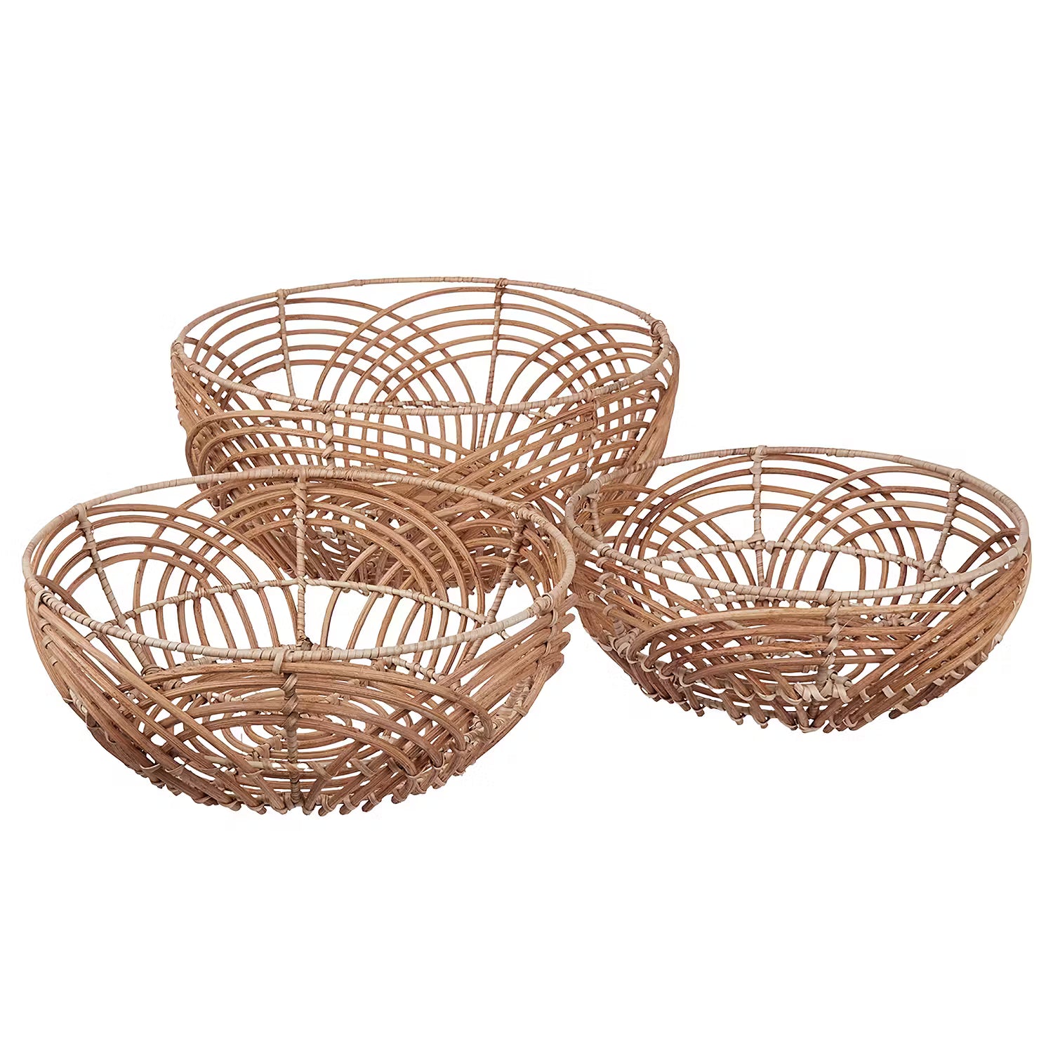BOTANICAL Korbschale - Rattan - Braun - Durchmesser: 33 cm