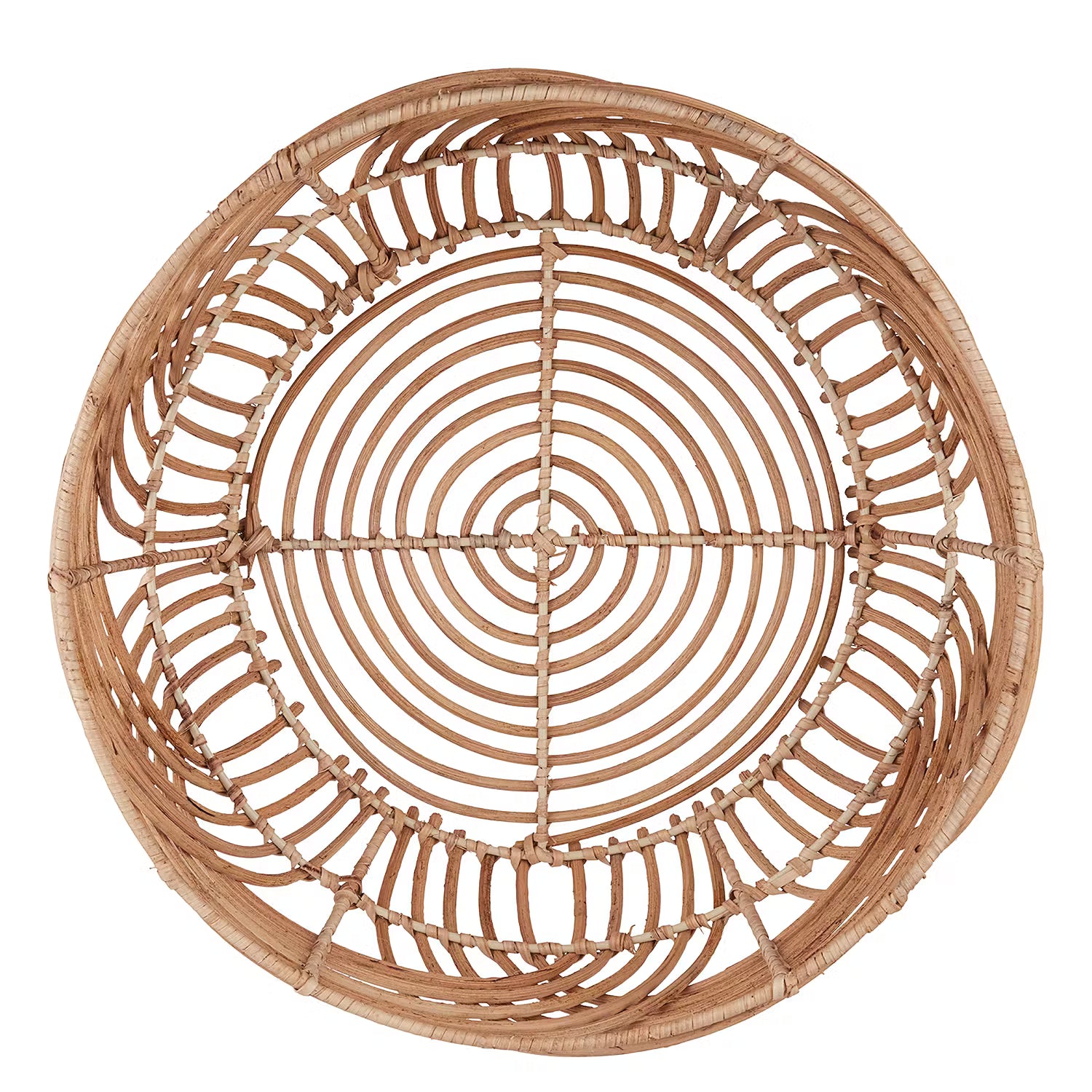 BOTANICAL Korbschale - Rattan - Braun - Durchmesser: 37 cm