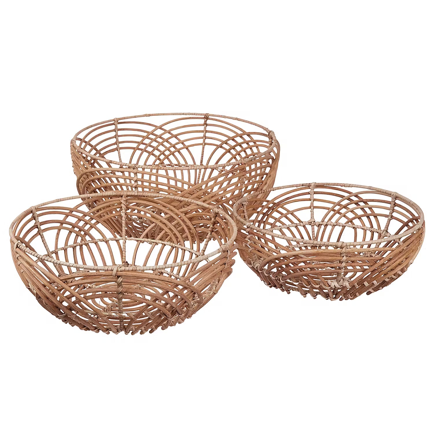 BOTANICAL Korbschale - Rattan - Braun - Durchmesser: 37 cm