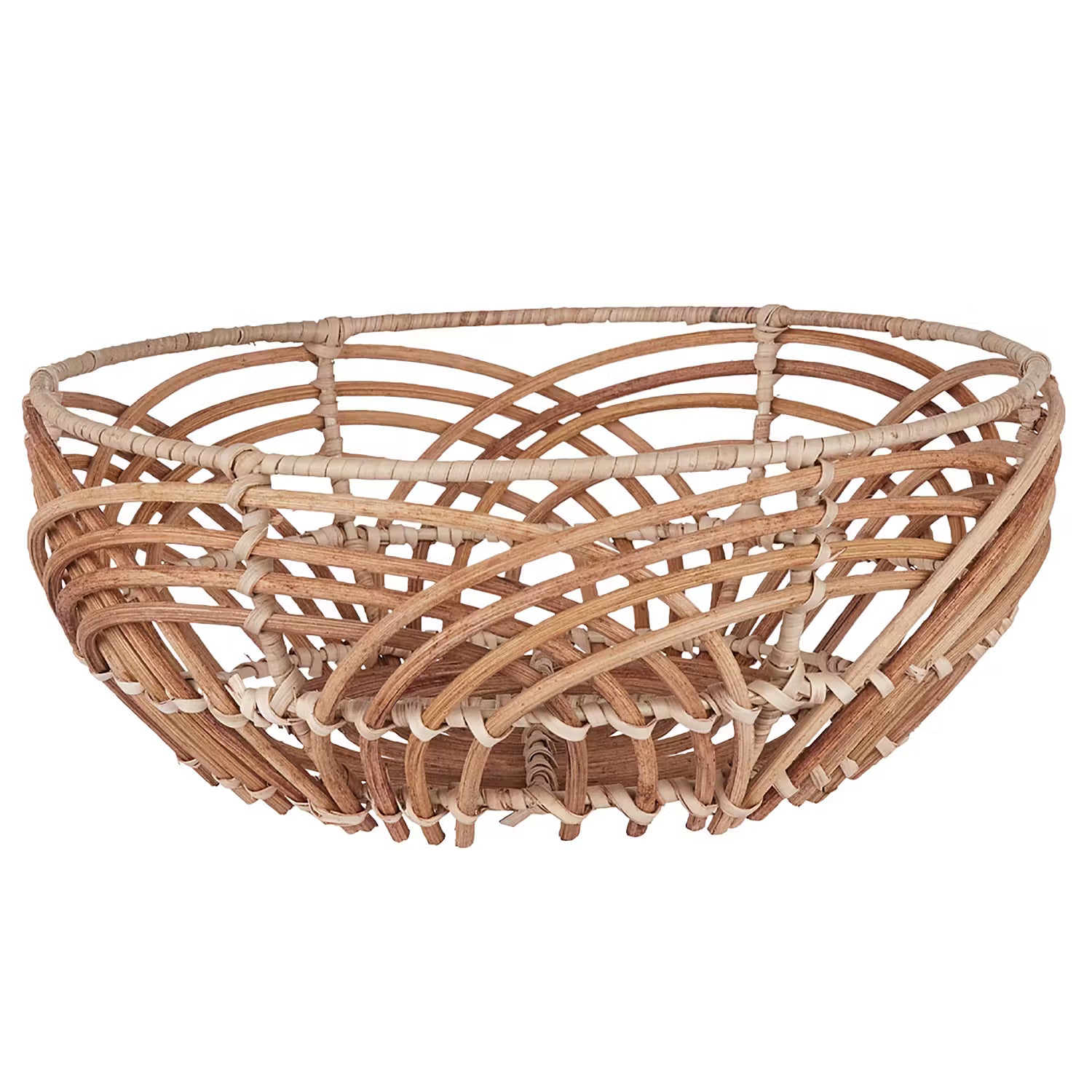 BOTANICAL Korbschale - Rattan - Braun - Durchmesser: 28 cm