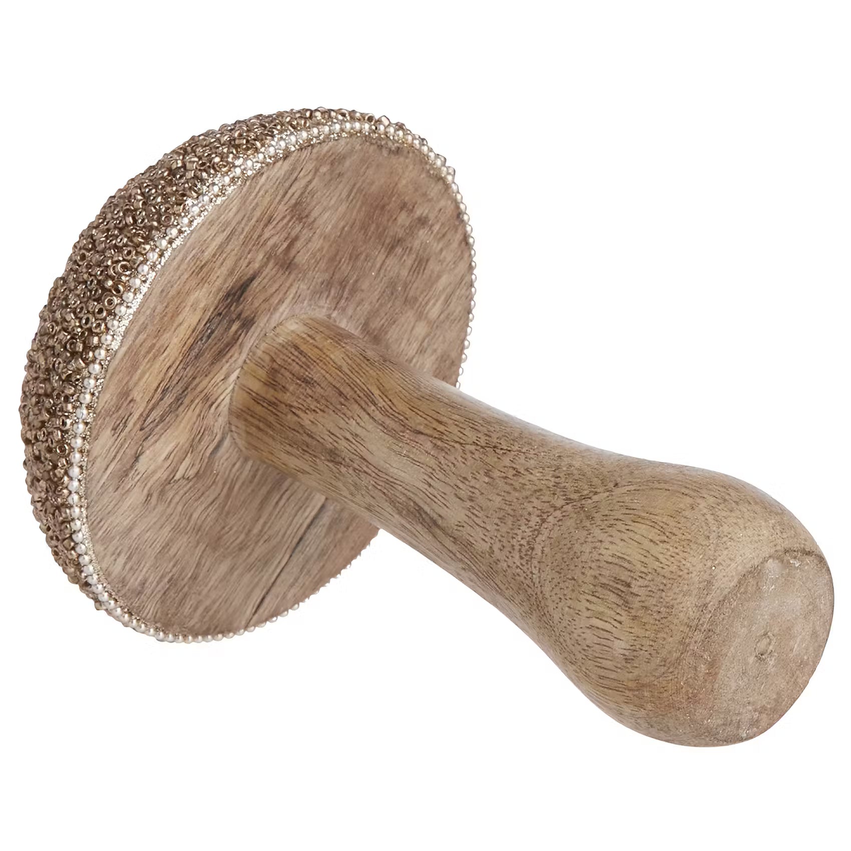 HARVEST LOVE Deko-Pilz - Mango / Klarglas - Braun / Gold - Höhe: 26 cm