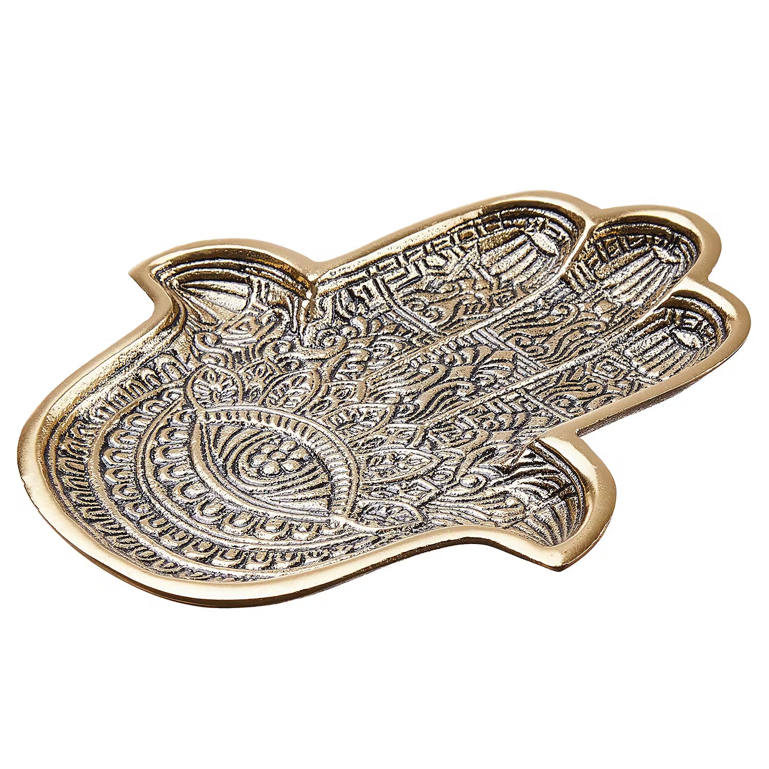 HAMSA Deko-Schale - Aluminium - Gold