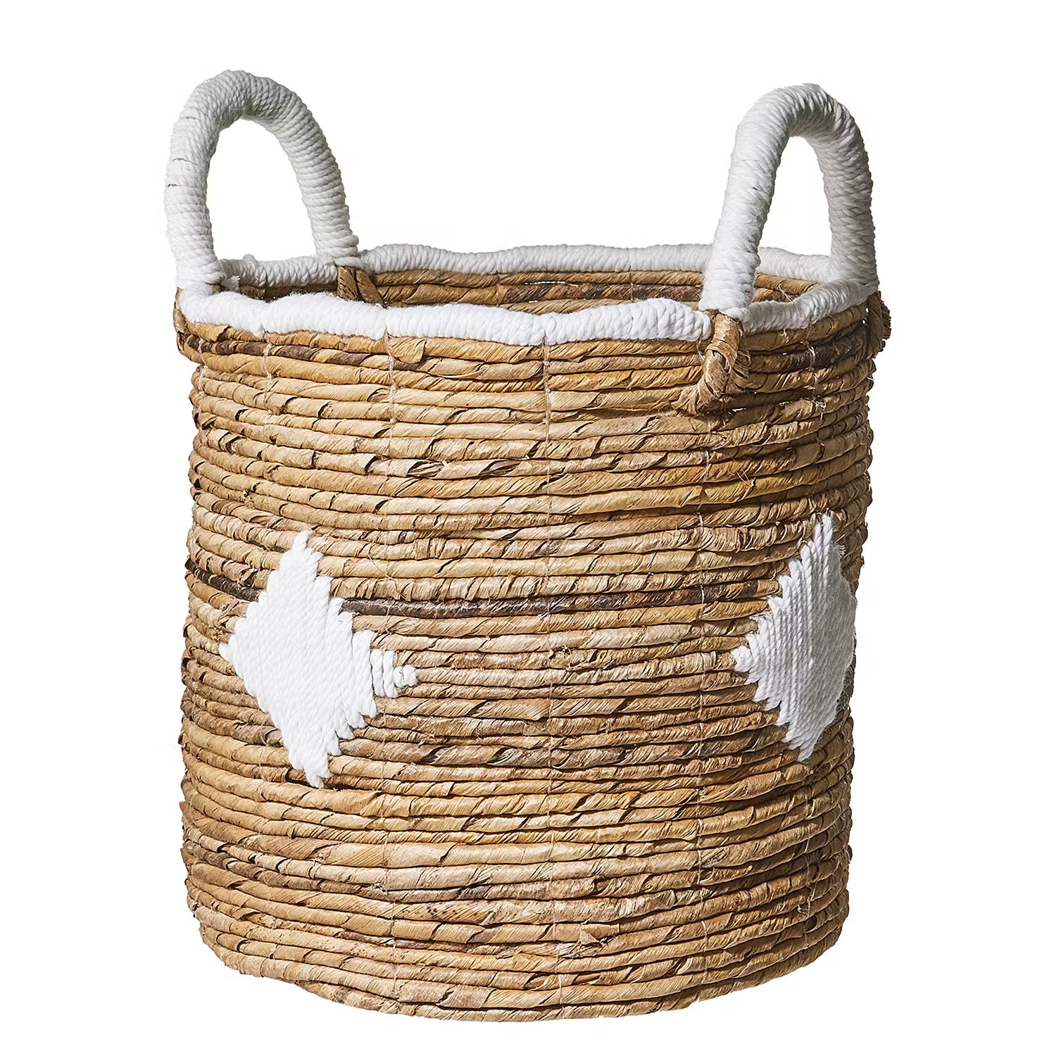 BANANAS Korb - Baumwolle / Polyester - Braun / Weiß - Durchmesser: 27 cm