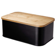 BREAD 'N' BREAKFAST Brotbox - Stahl / Bambus - Schwarz