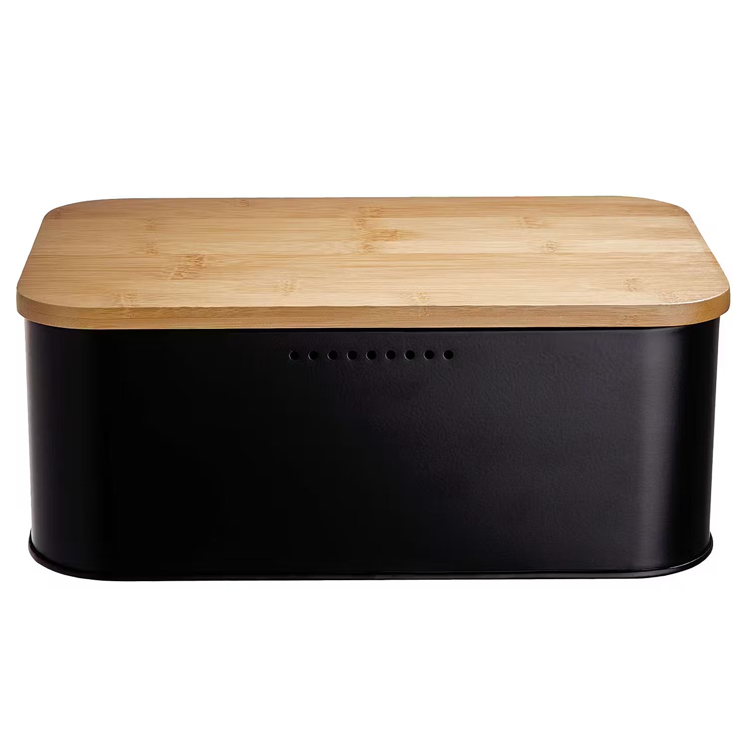 BREAD 'N' BREAKFAST Brotbox - Stahl / Bambus - Schwarz