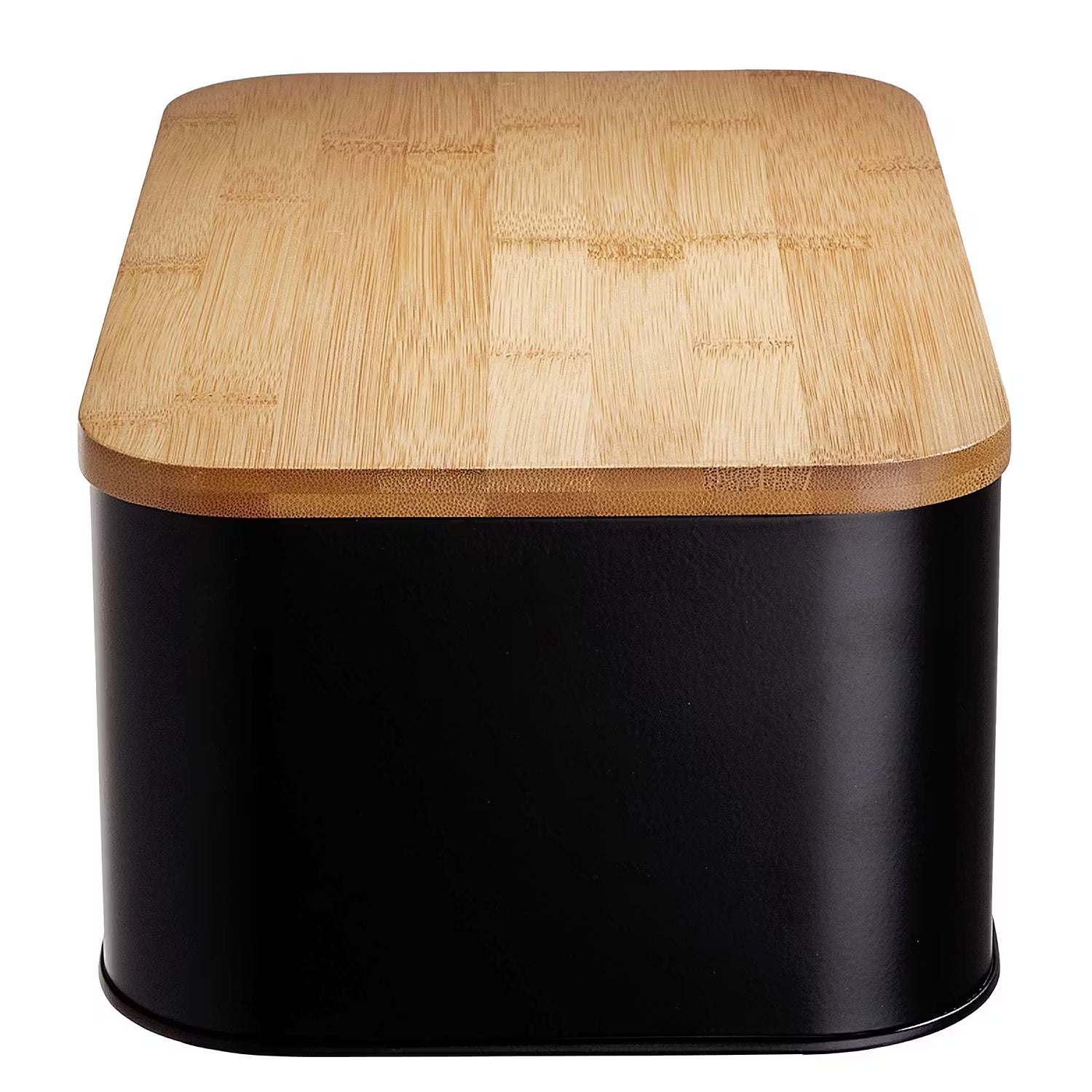 BREAD 'N' BREAKFAST Brotbox - Stahl / Bambus - Schwarz