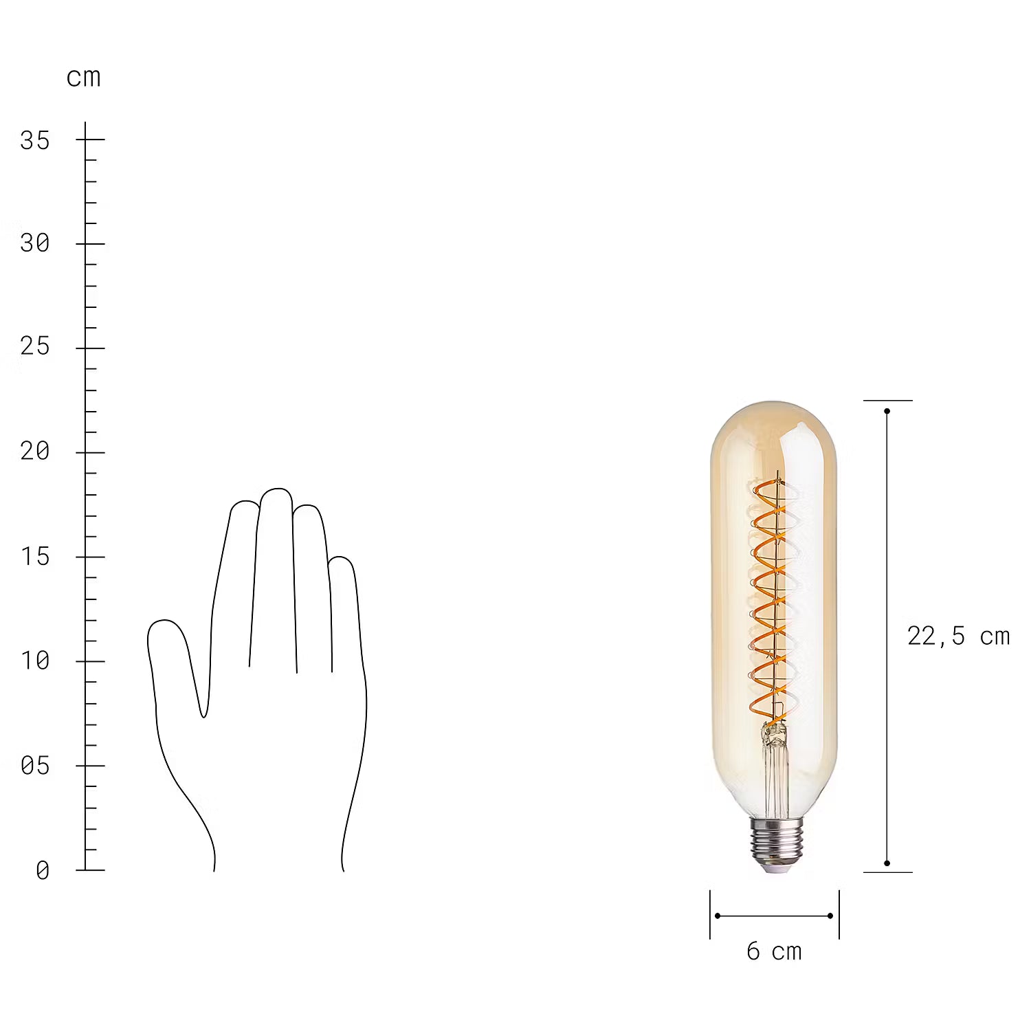 BRIGHT LIGHT LED-Glühbirne - Glas - Gold