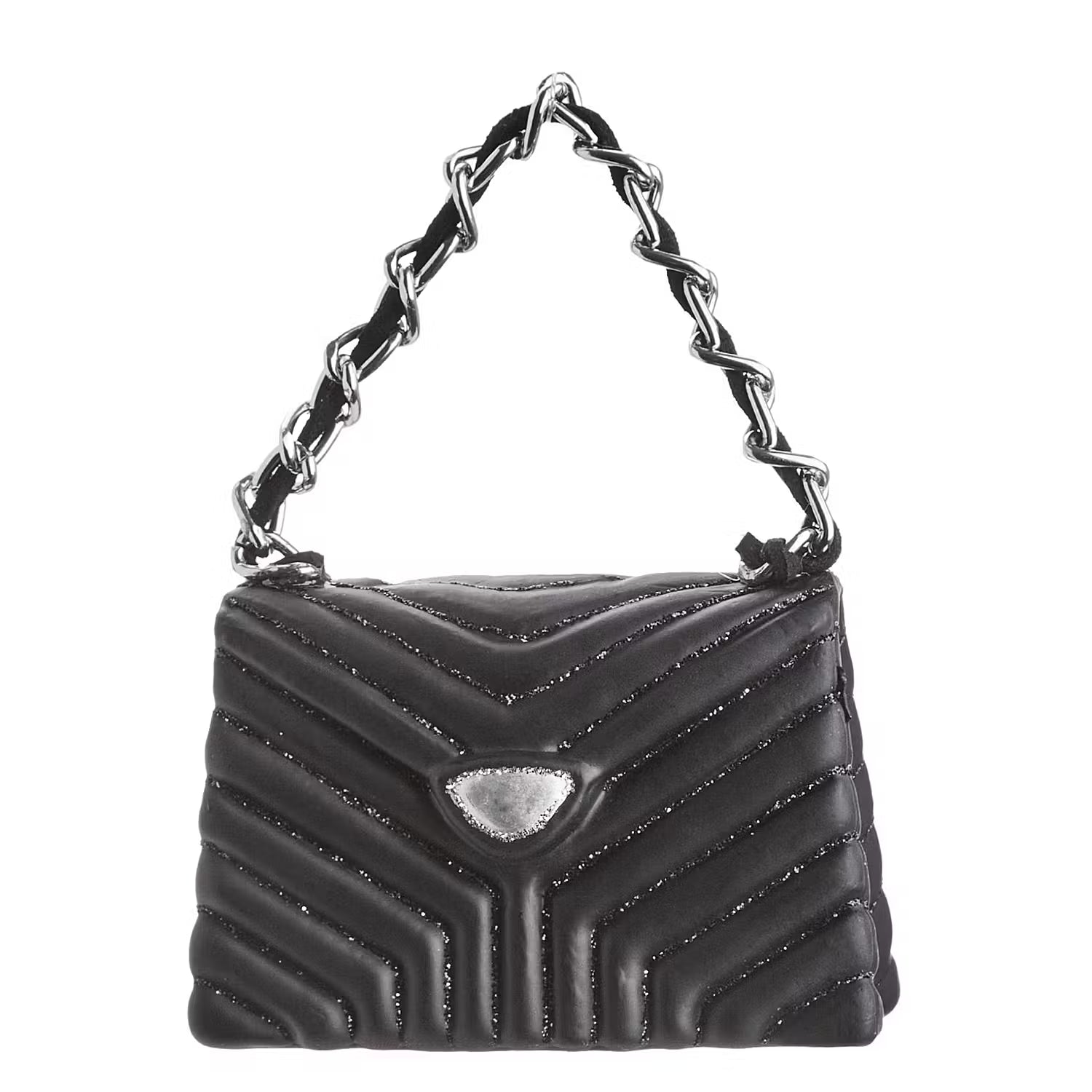 HANG ON Baumanhänger Handtasche - Glas / Aluminium - Schwarz
