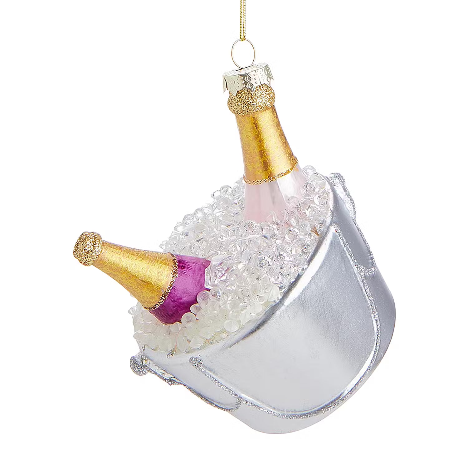HANG ON Baumanhänger Sektkühler - Glas - Silber