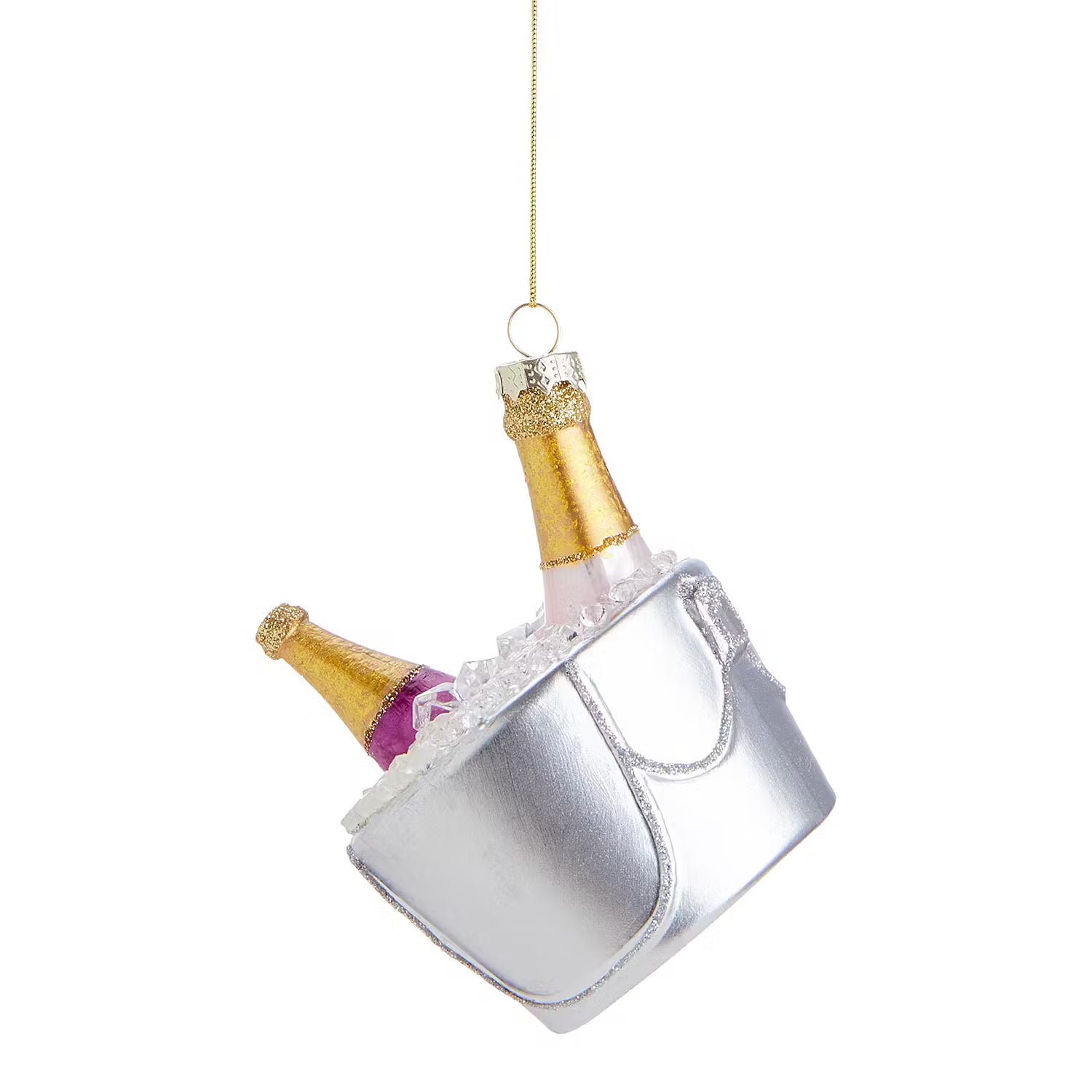 HANG ON Baumanhänger Sektkühler - Glas - Silber