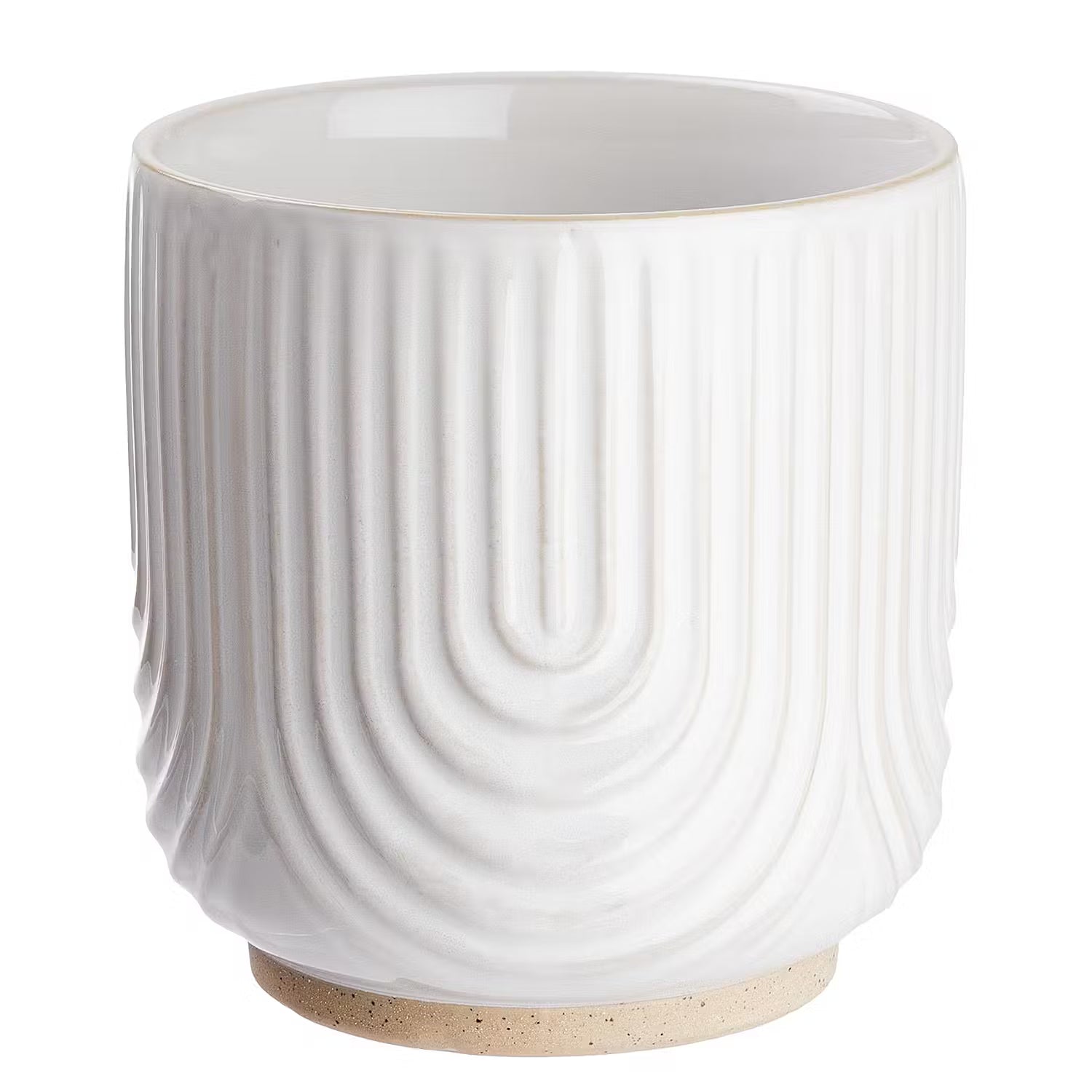 TURN Blumentopf - Steinzeug - Creme