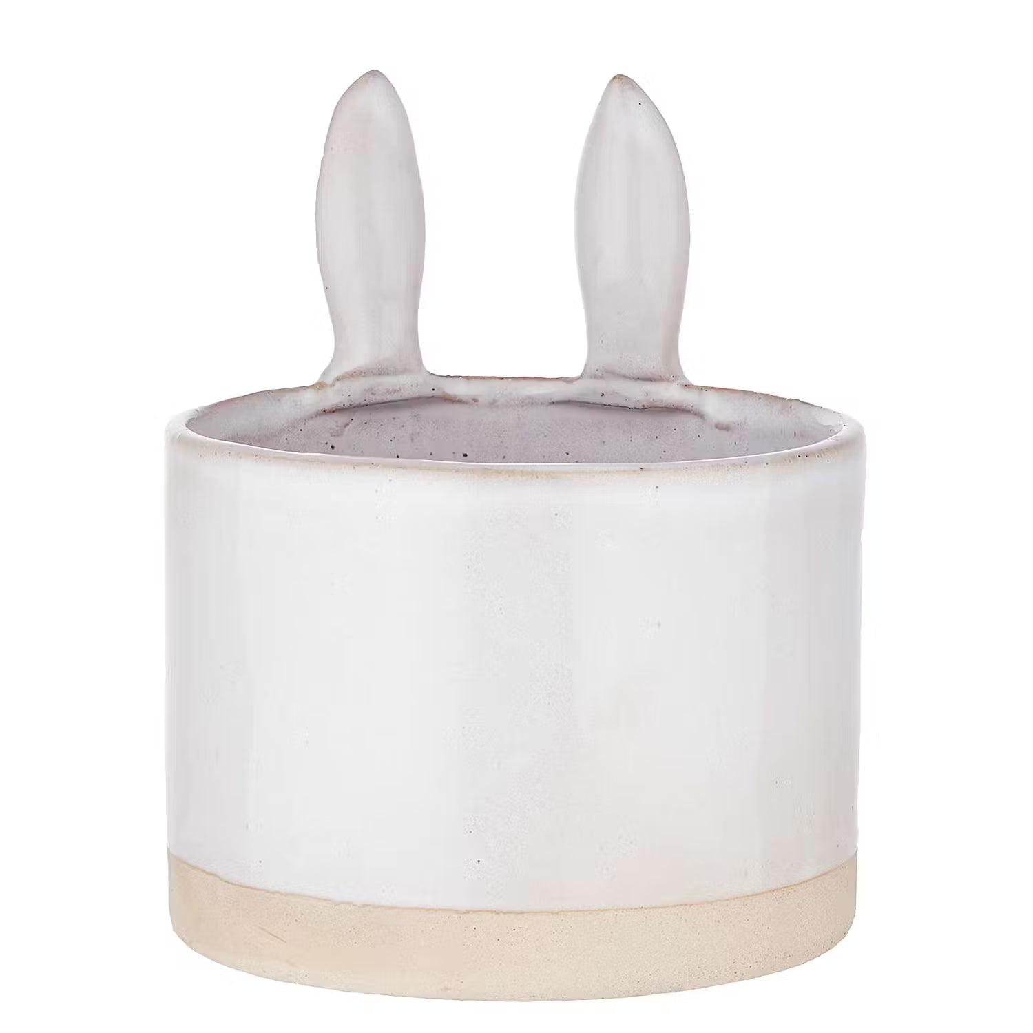 BUNNY Blumentopf - Steinzeug - Creme