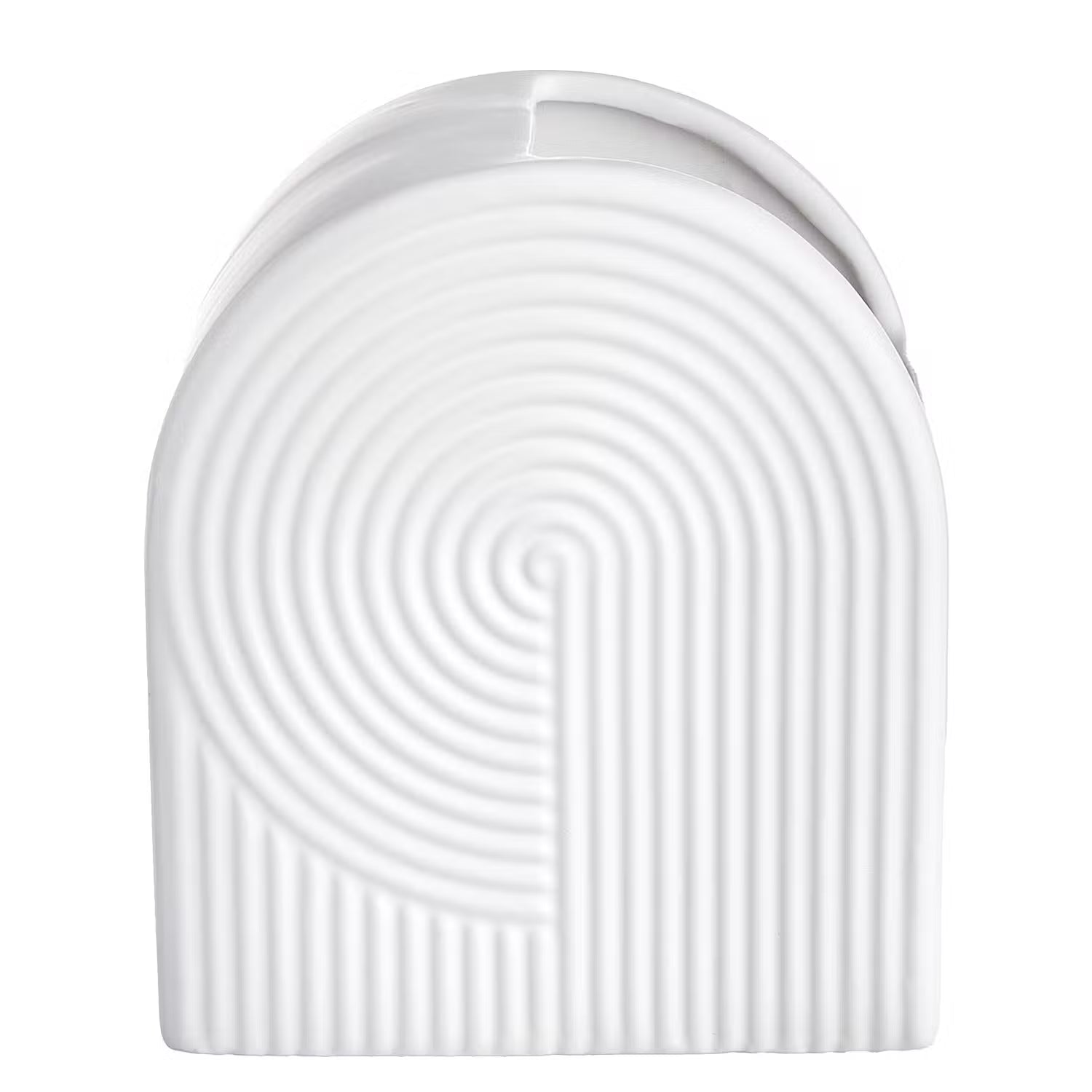 CURVE Vase - Steingut - Weiß