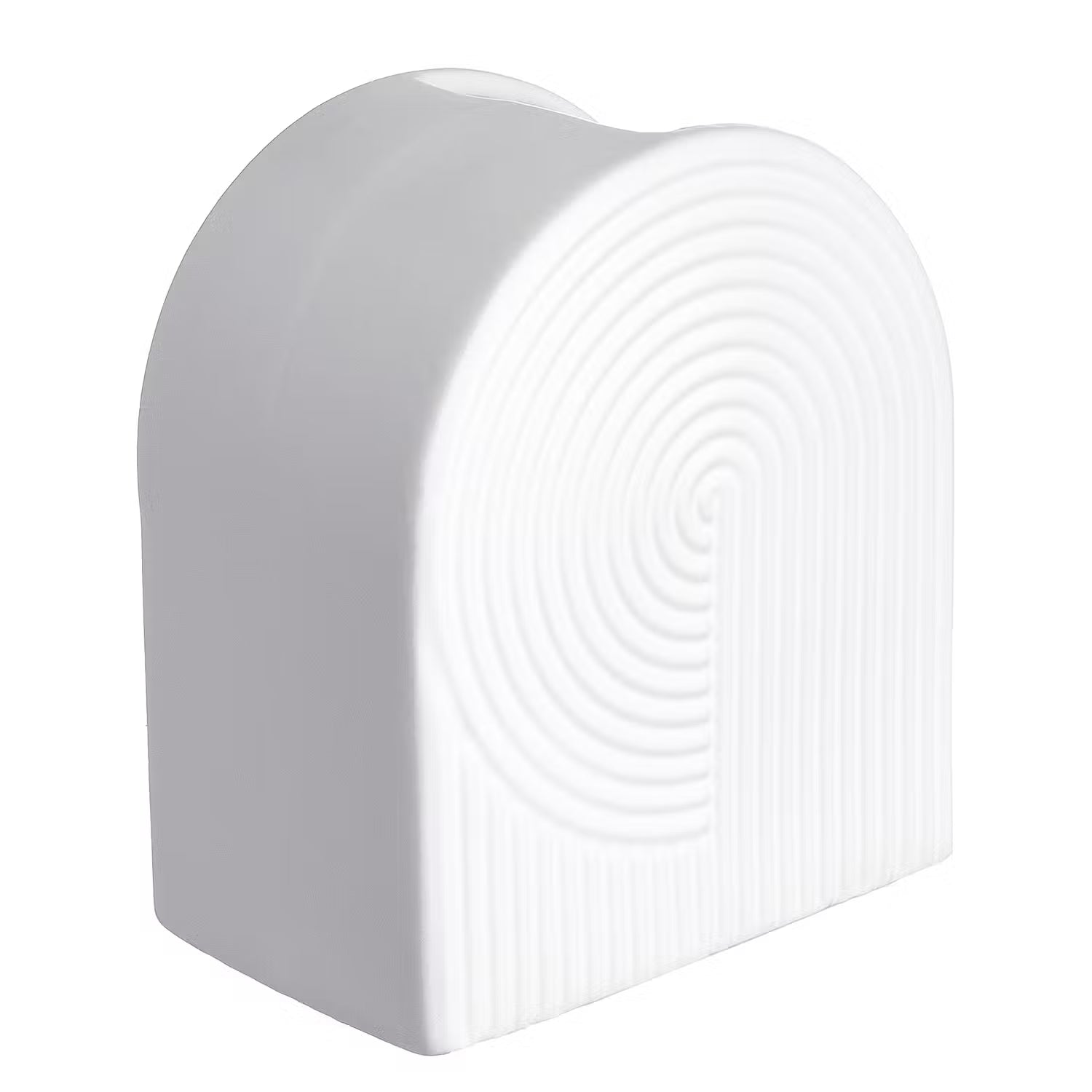 CURVE Vase - Steingut - Weiß
