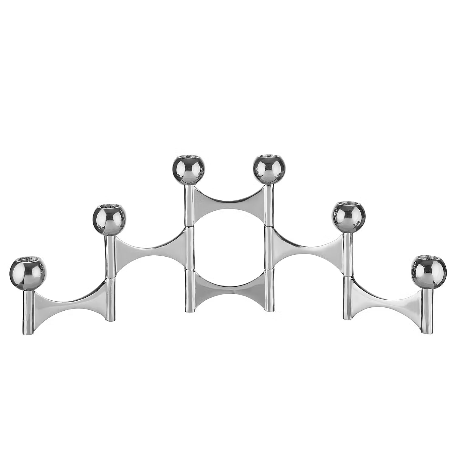 VARIATION Kerzenhalter faltbar - Aluminium - Silber