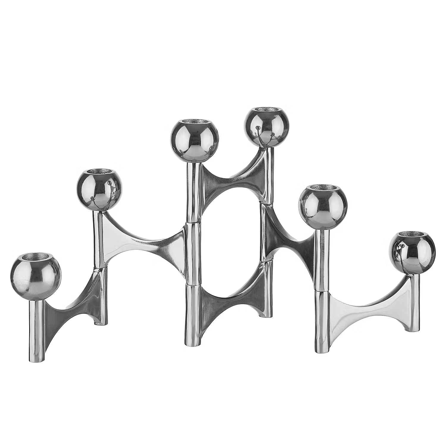 VARIATION Kerzenhalter faltbar - Aluminium - Silber