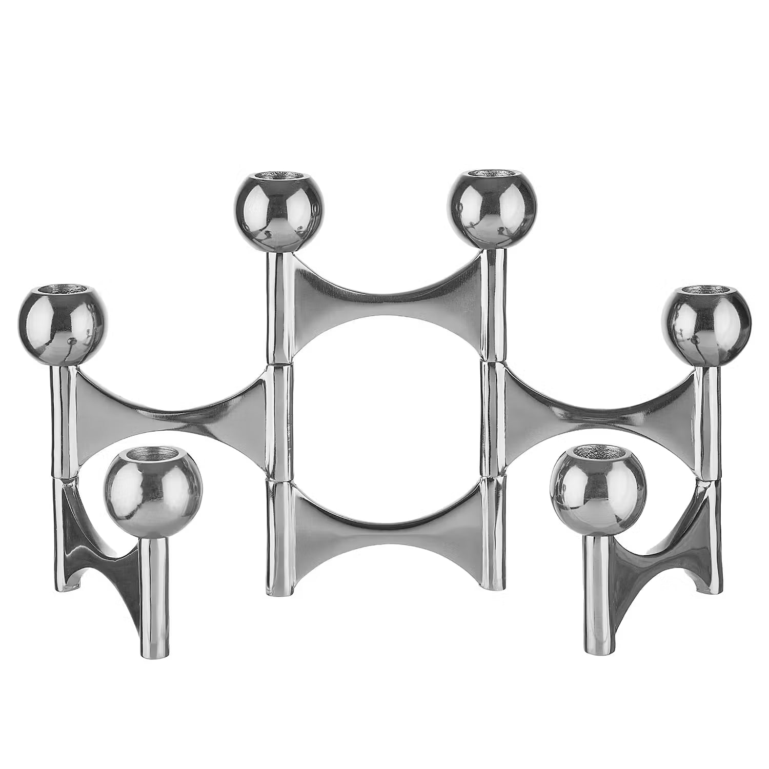 VARIATION Kerzenhalter faltbar - Aluminium - Silber