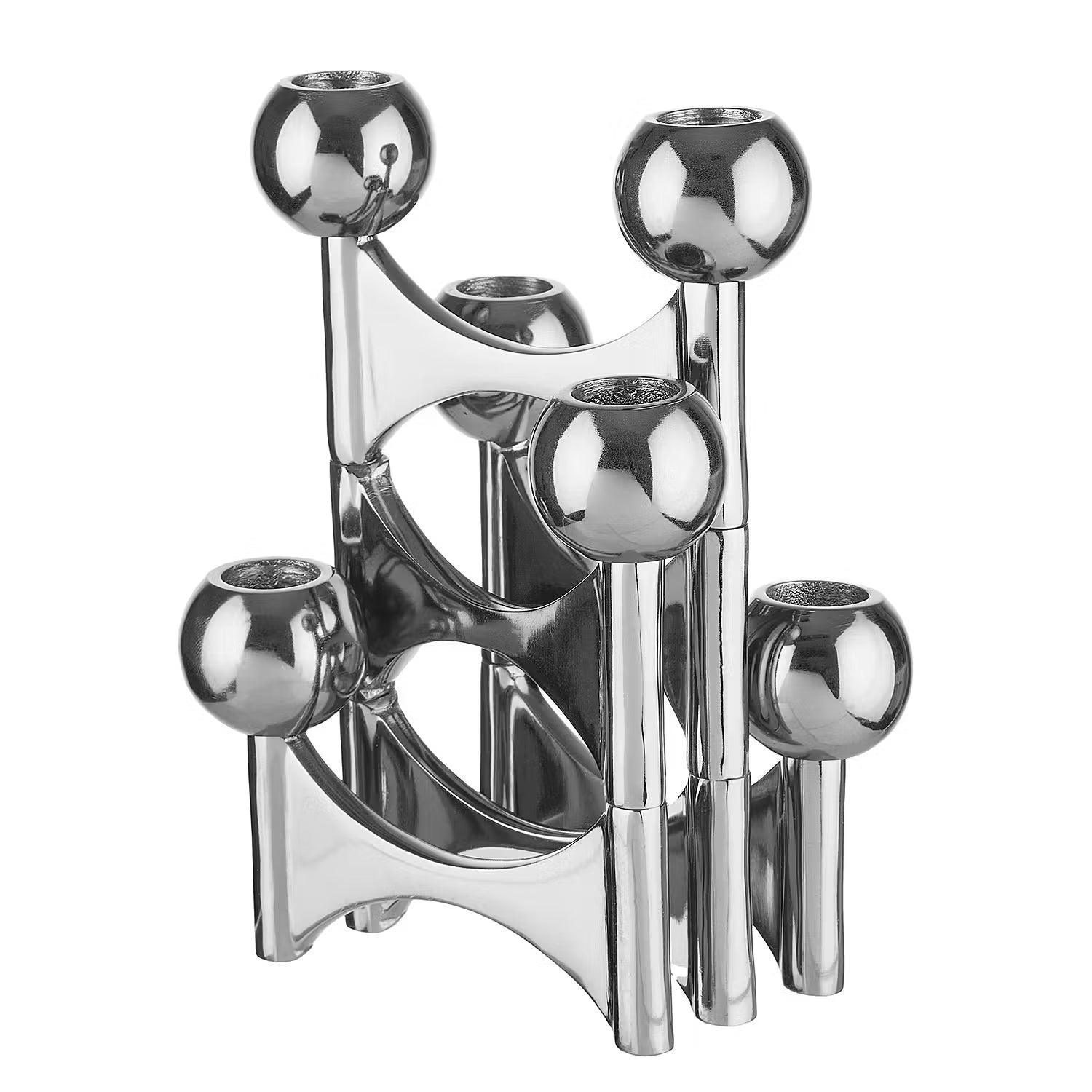 VARIATION Kerzenhalter faltbar - Aluminium - Silber