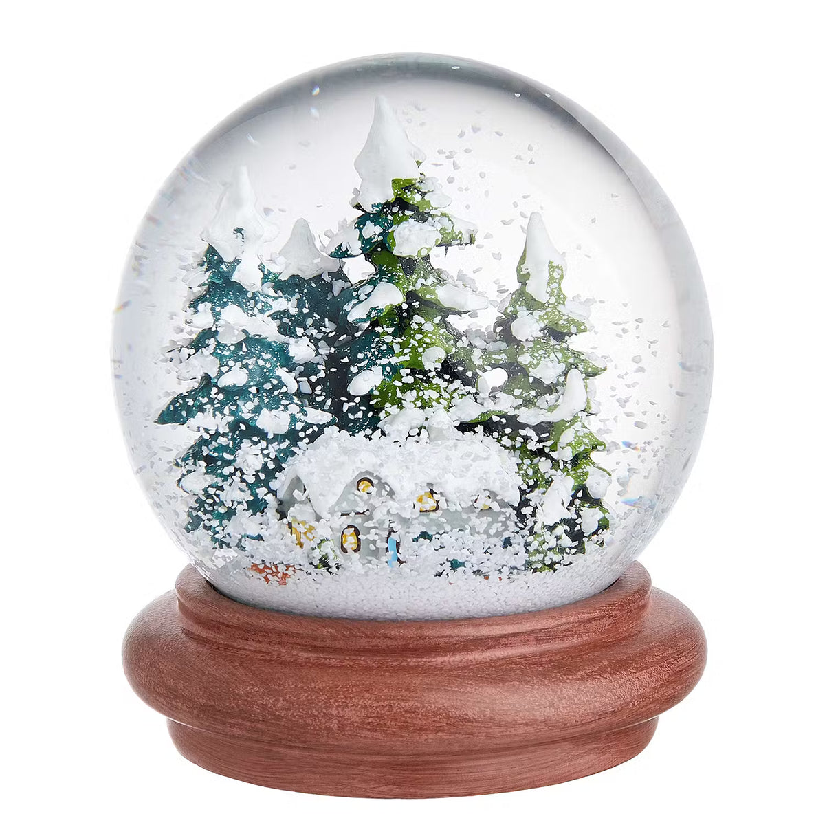 FOREST Schneekugel - Klarglas / Polypropylen - Braun
