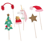 X-MAS Photobooth-Set 12-tlg. - Papier - Rot