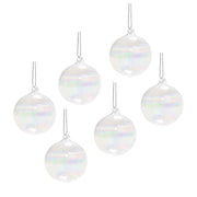 HANG ON Weihnachtskugel 6er-Set - Glas - Transparent - Durchmesser: 6 cm