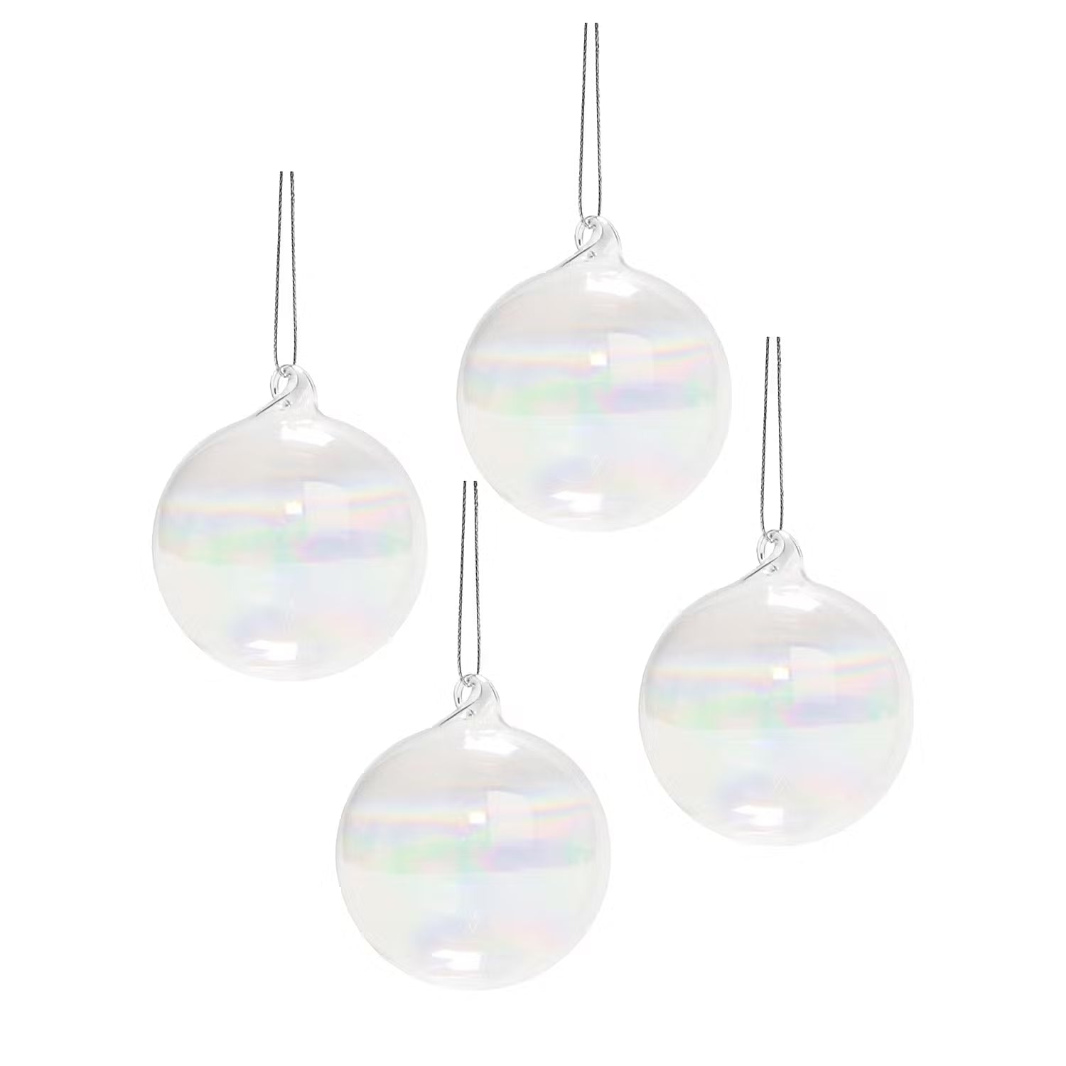 HANG ON Weihnachtskugel 4er-Set - Glas - Transparent